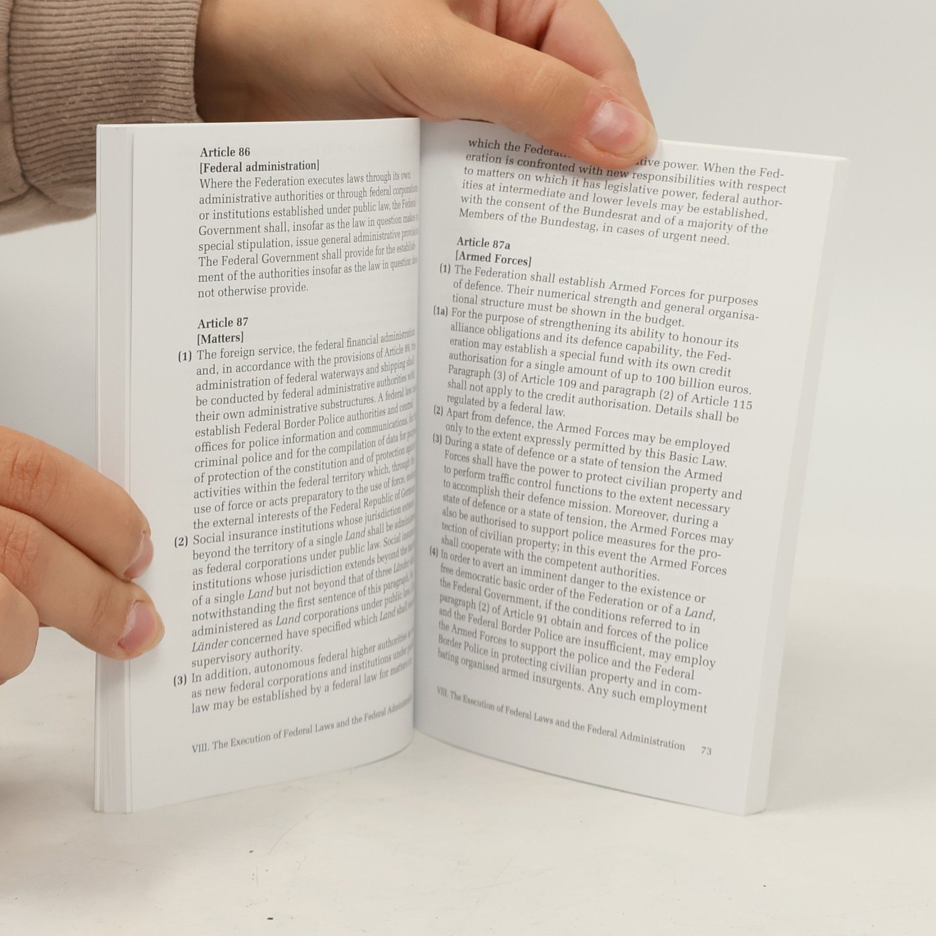 Various authors Basic Law for the Federal republic of Germany