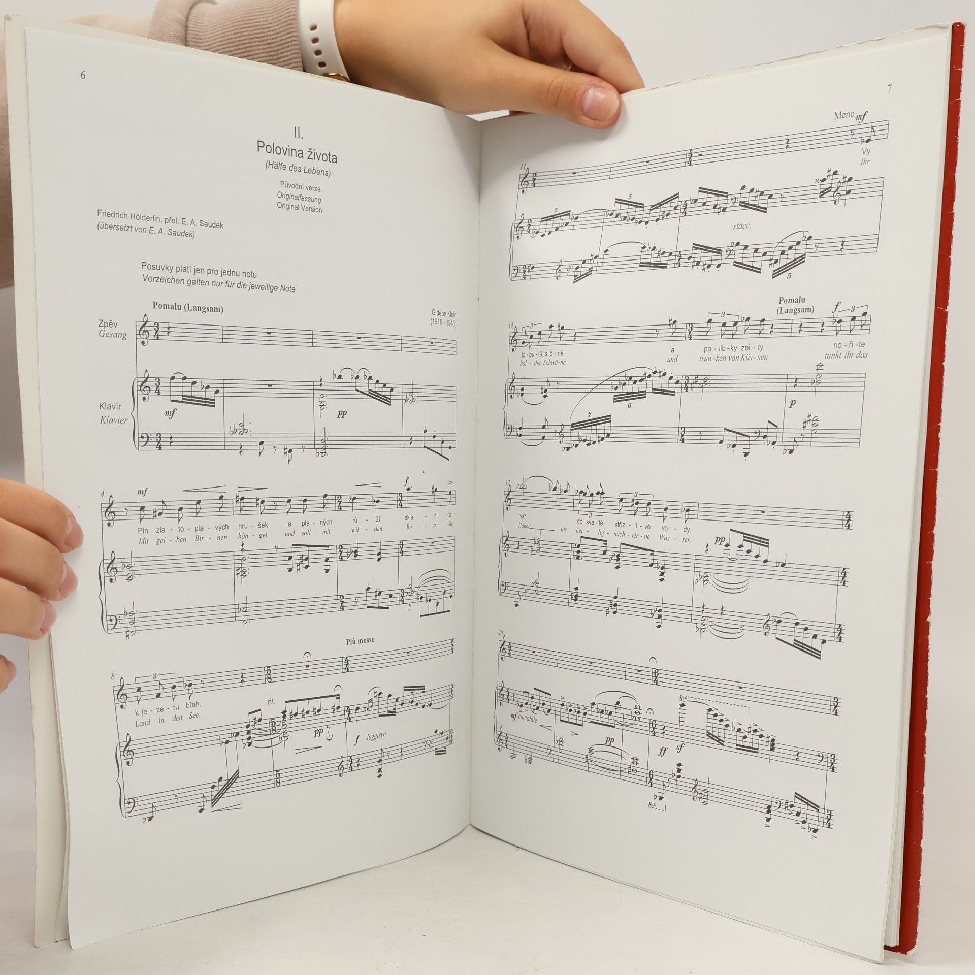 Gideon Klein Drei Lieder / Wiegenlied: op. 1. Hohe Singstimme und Klavier