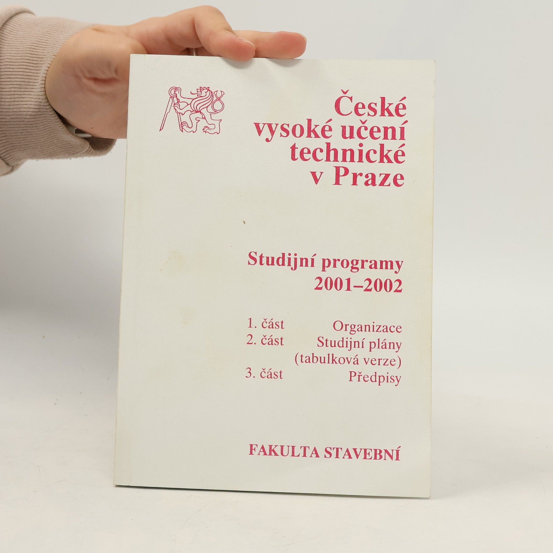 kolektiv Studijní programy 2001-2002