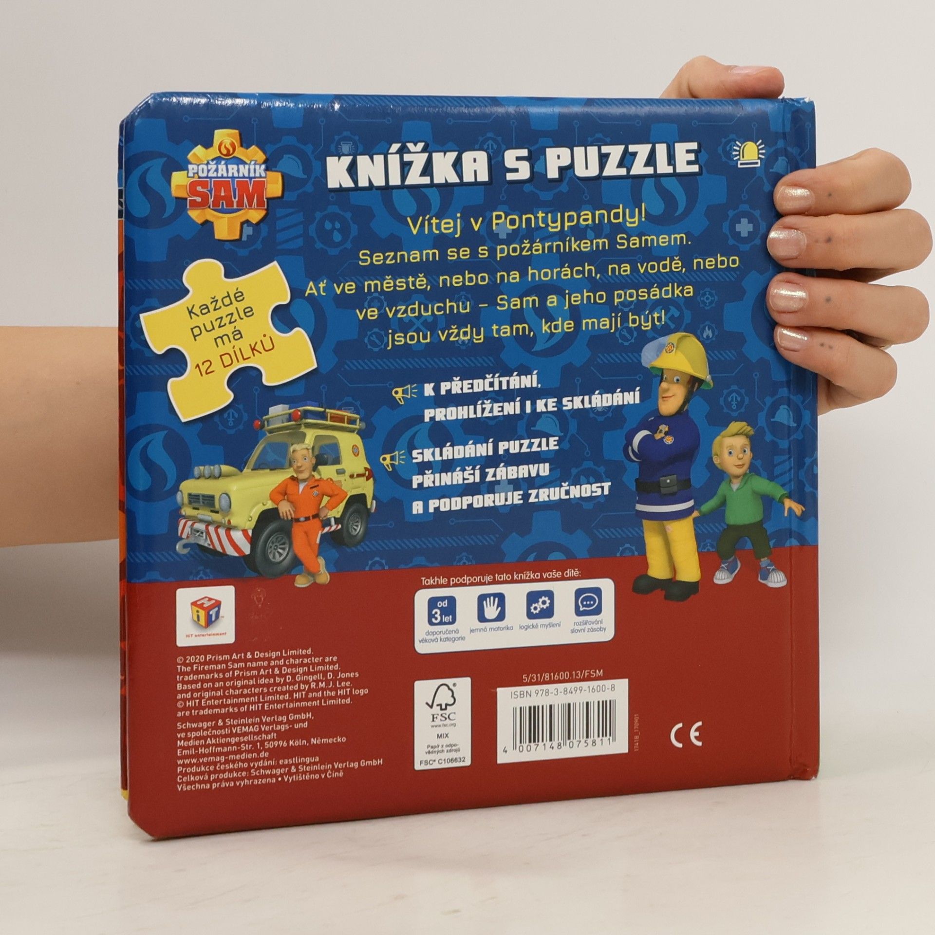 kolektiv Požárník Sam. Knížka s puzzle