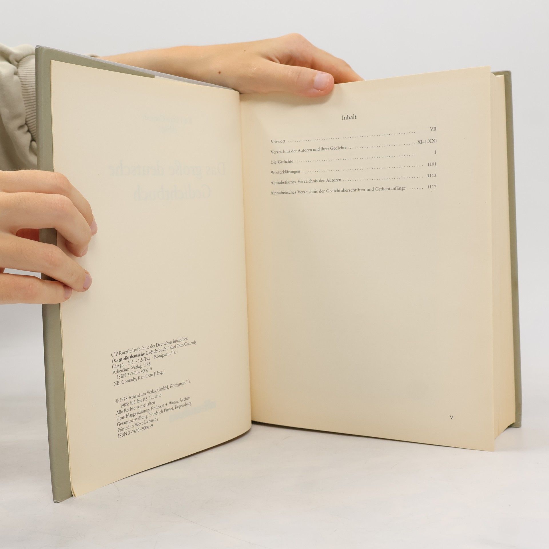 Karl Otto Conrady Das Grosse deutsche Gedichtbuch