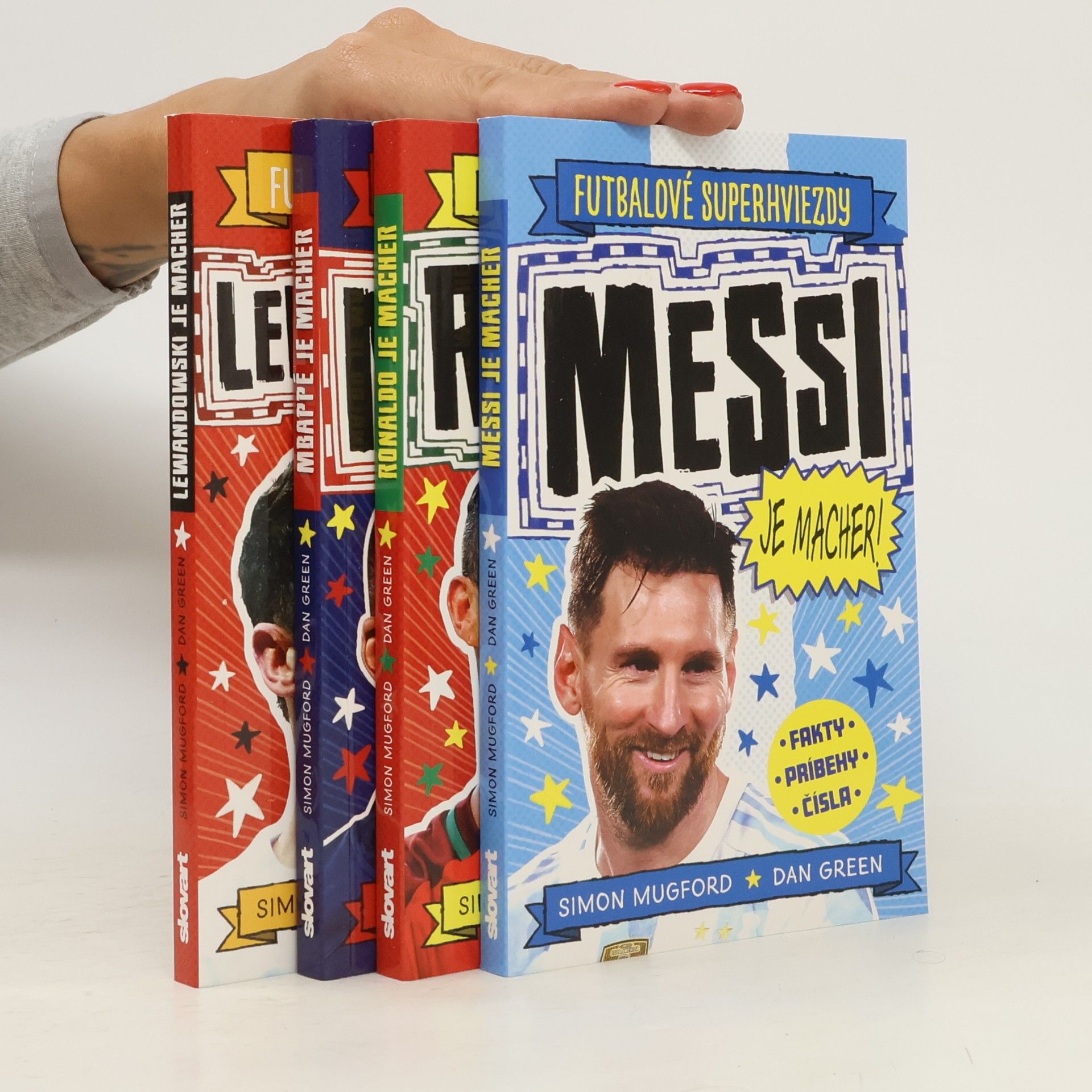 Futbalové superhviezdy. Messi. Ronaldo. Mbappé. Lewandowski
