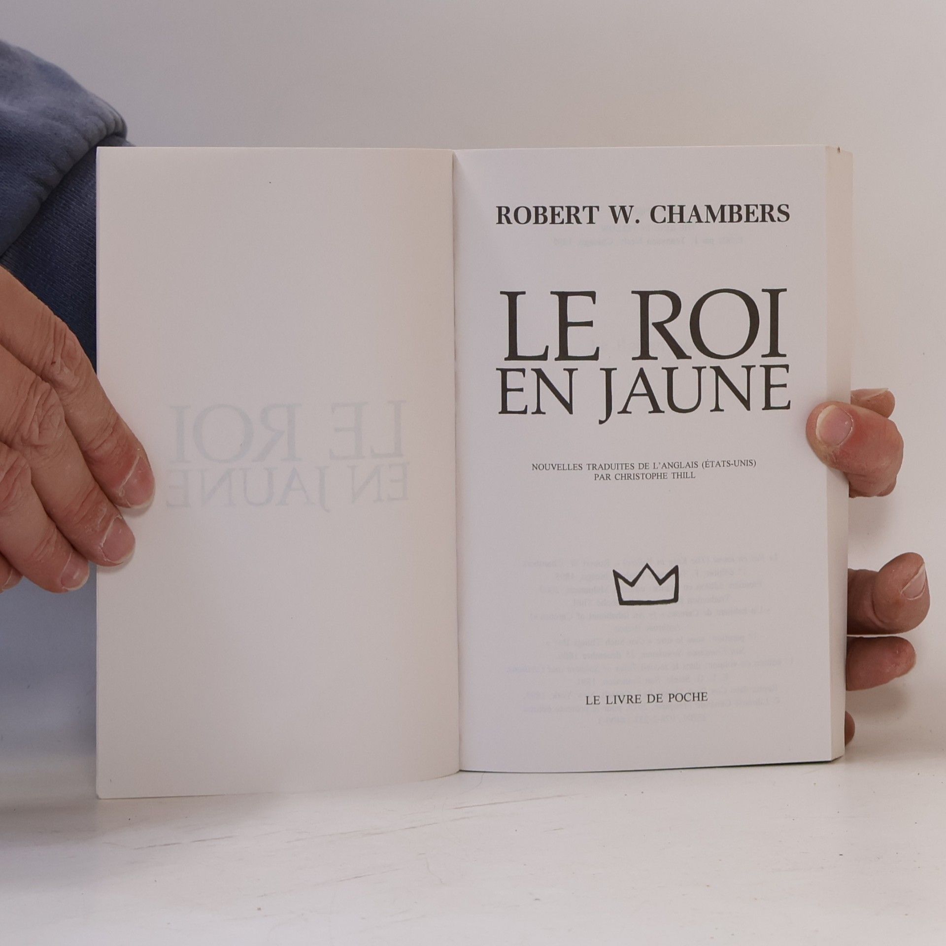 Robert W. Chambers Le Livre de Poche: Le Roi en jaune