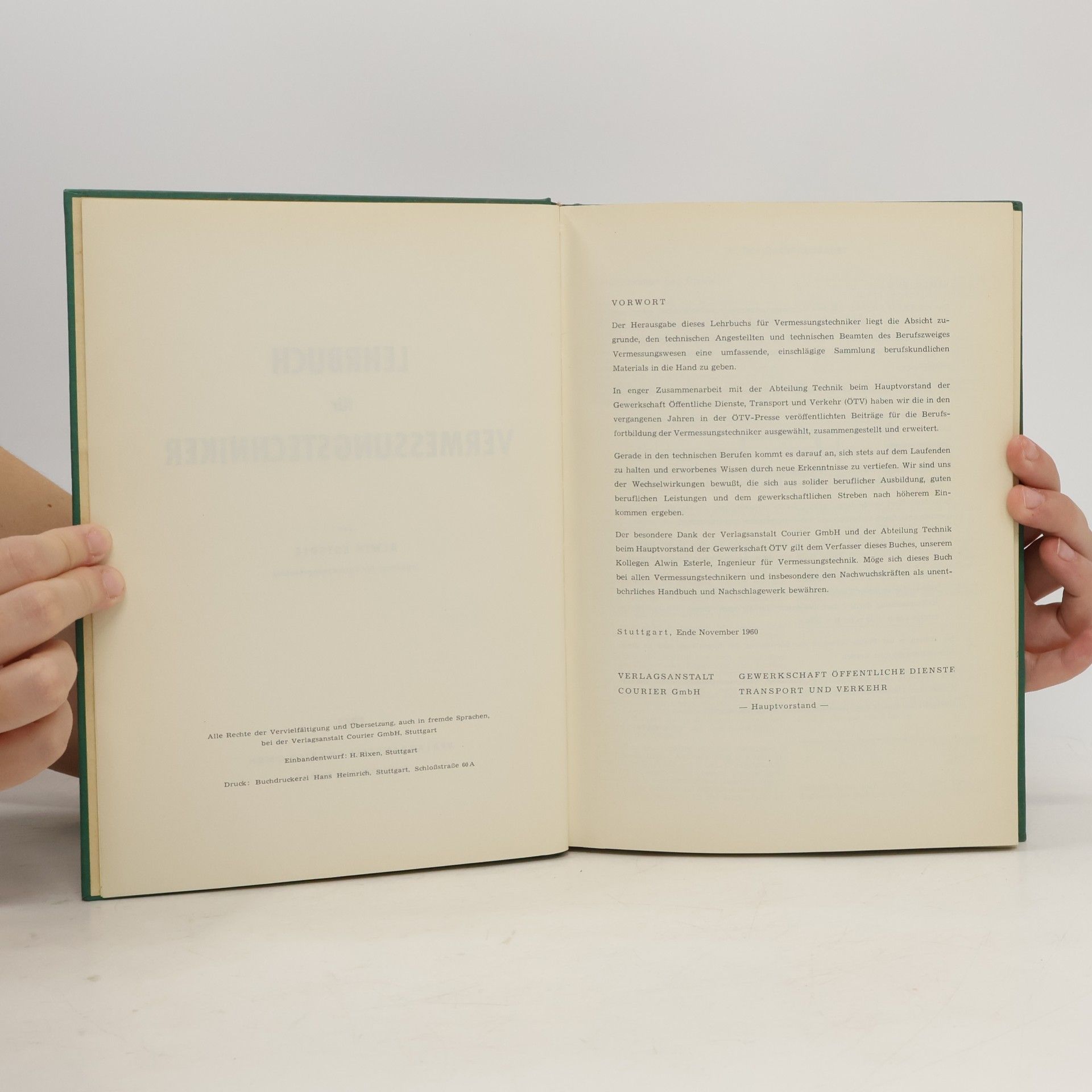 Alwin Esterle Lehrbuch für Vermessungstechniker