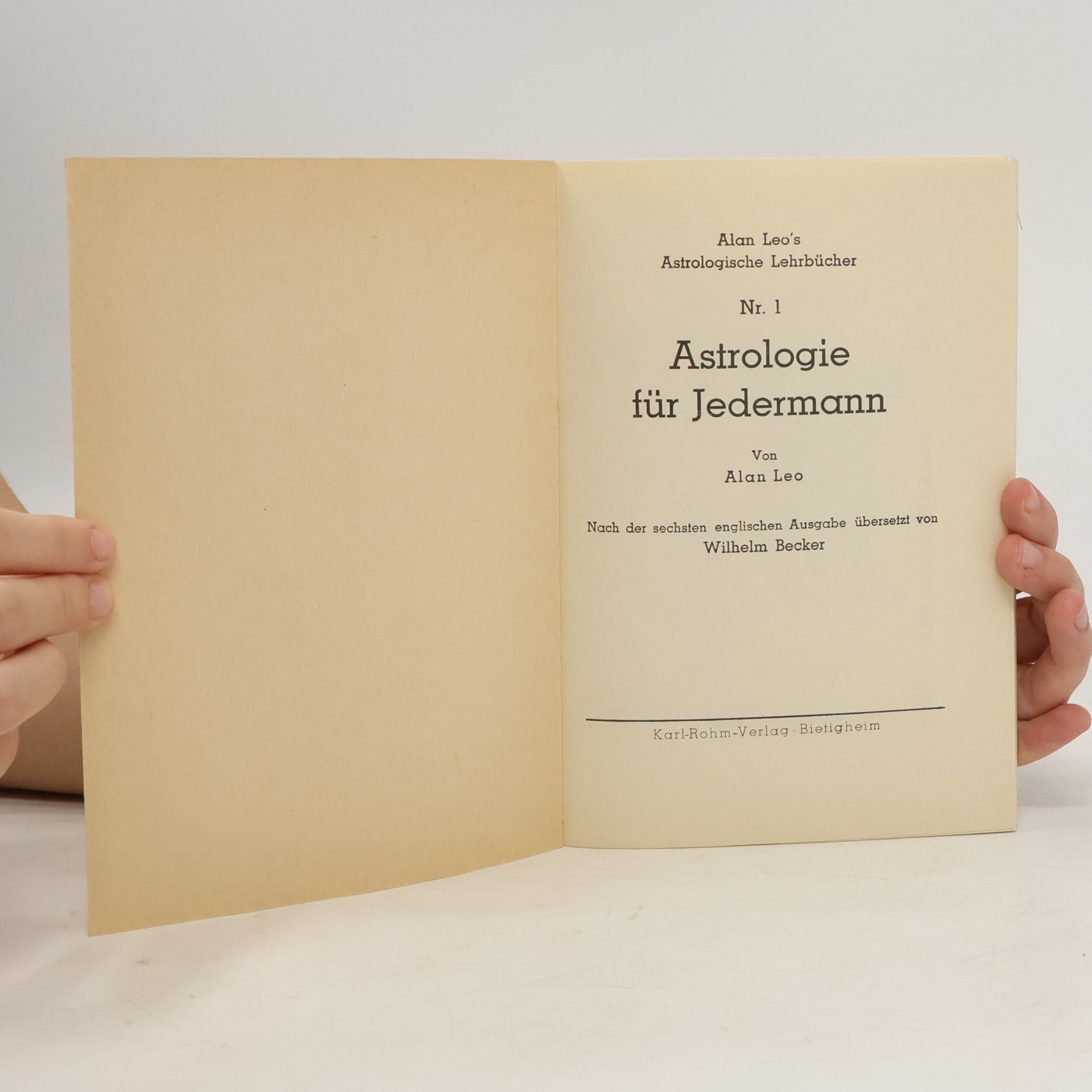 Alan Leo Astrologie für Jedermann