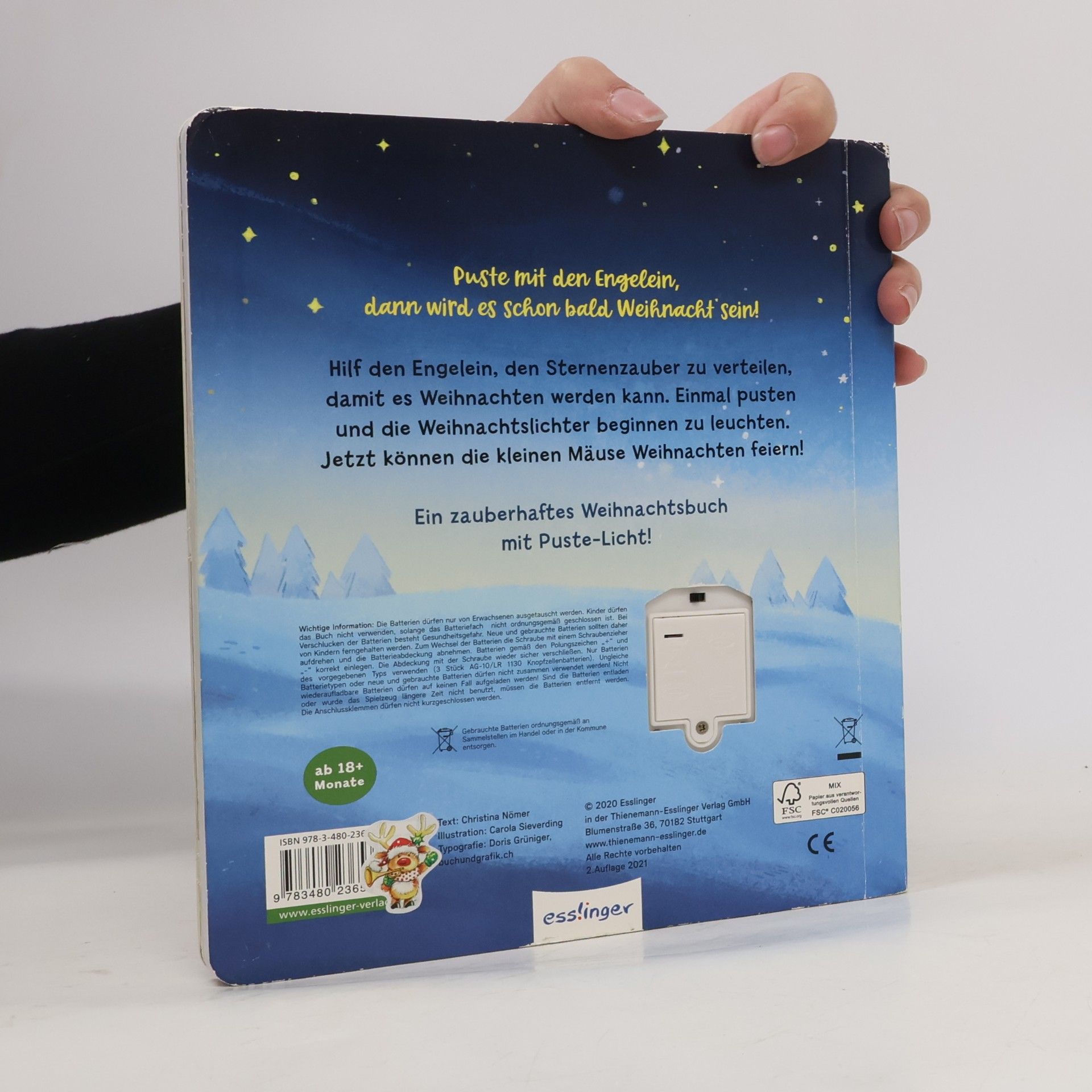 Christina Nömer Mein Puste-Licht-Buch: Es wird Weihnachten, kleine Maus