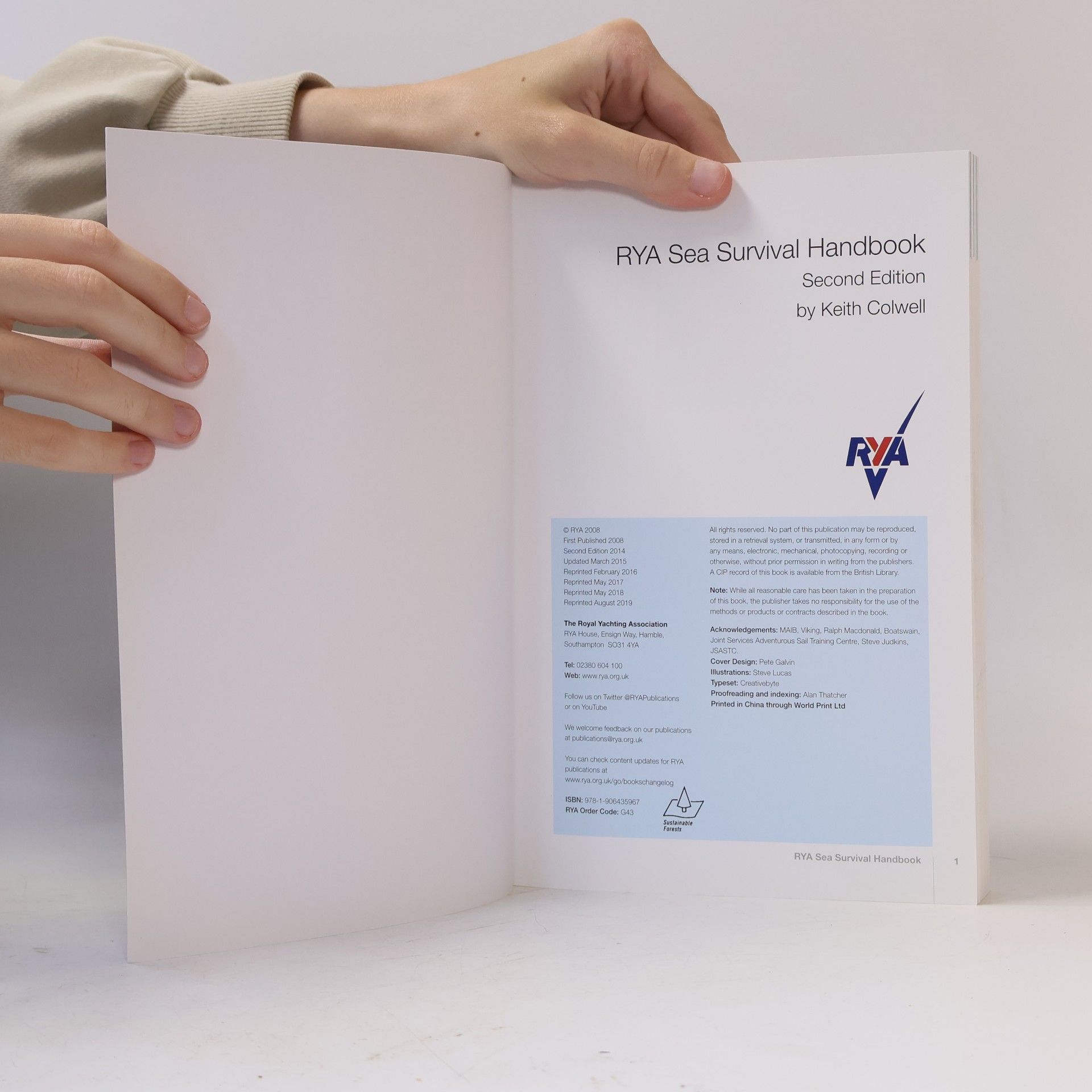 Keith Colwell RYA Sea Survival Handbook