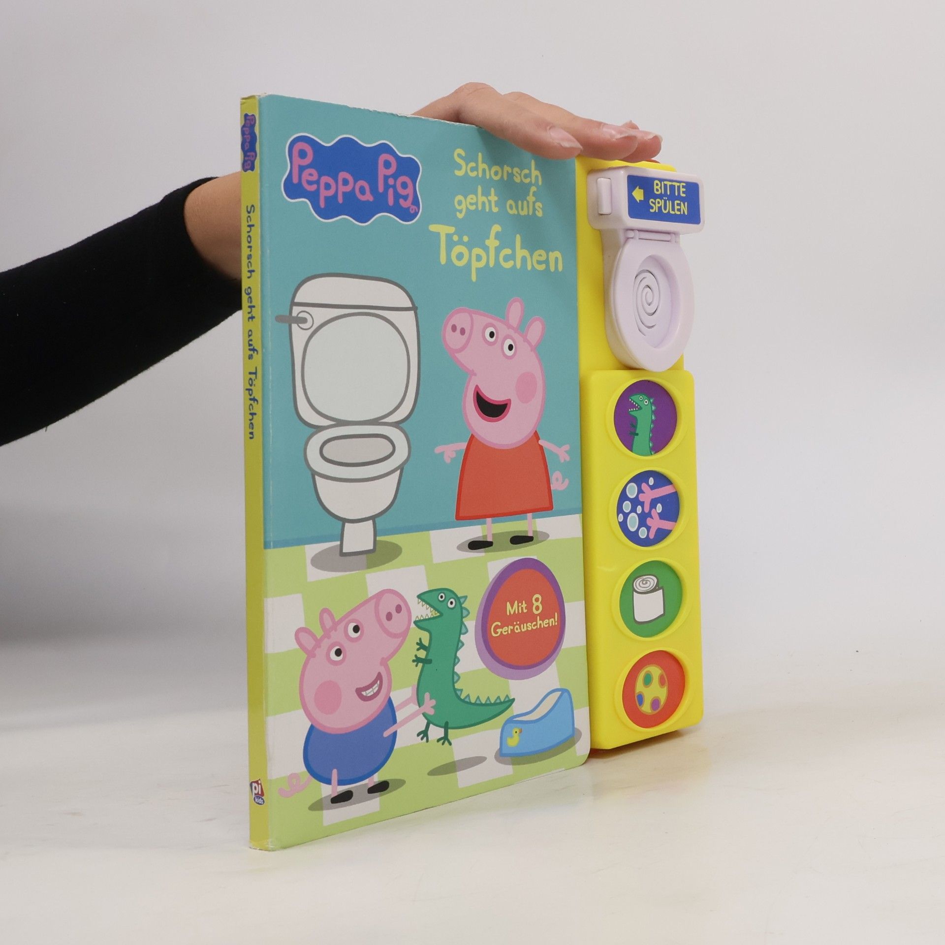 kolektiv Peppa Pig - Schorsch geht aufs Töpfchen - Mein Klo-Soundbuch - Pappbilderbuch mit Klospülung und 8 Geräuschen - Peppa Wutz