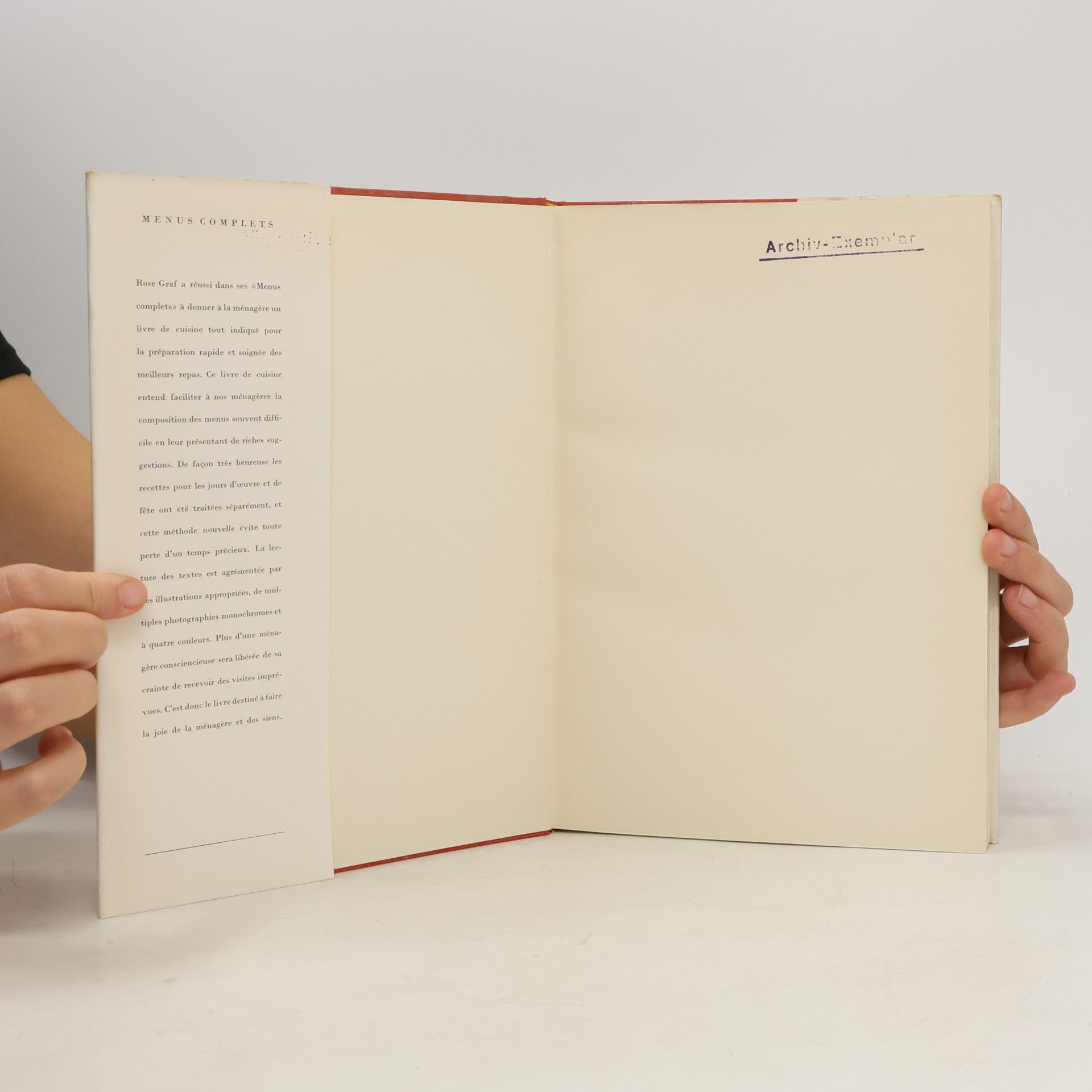 Rosemarie Graf Menus complets