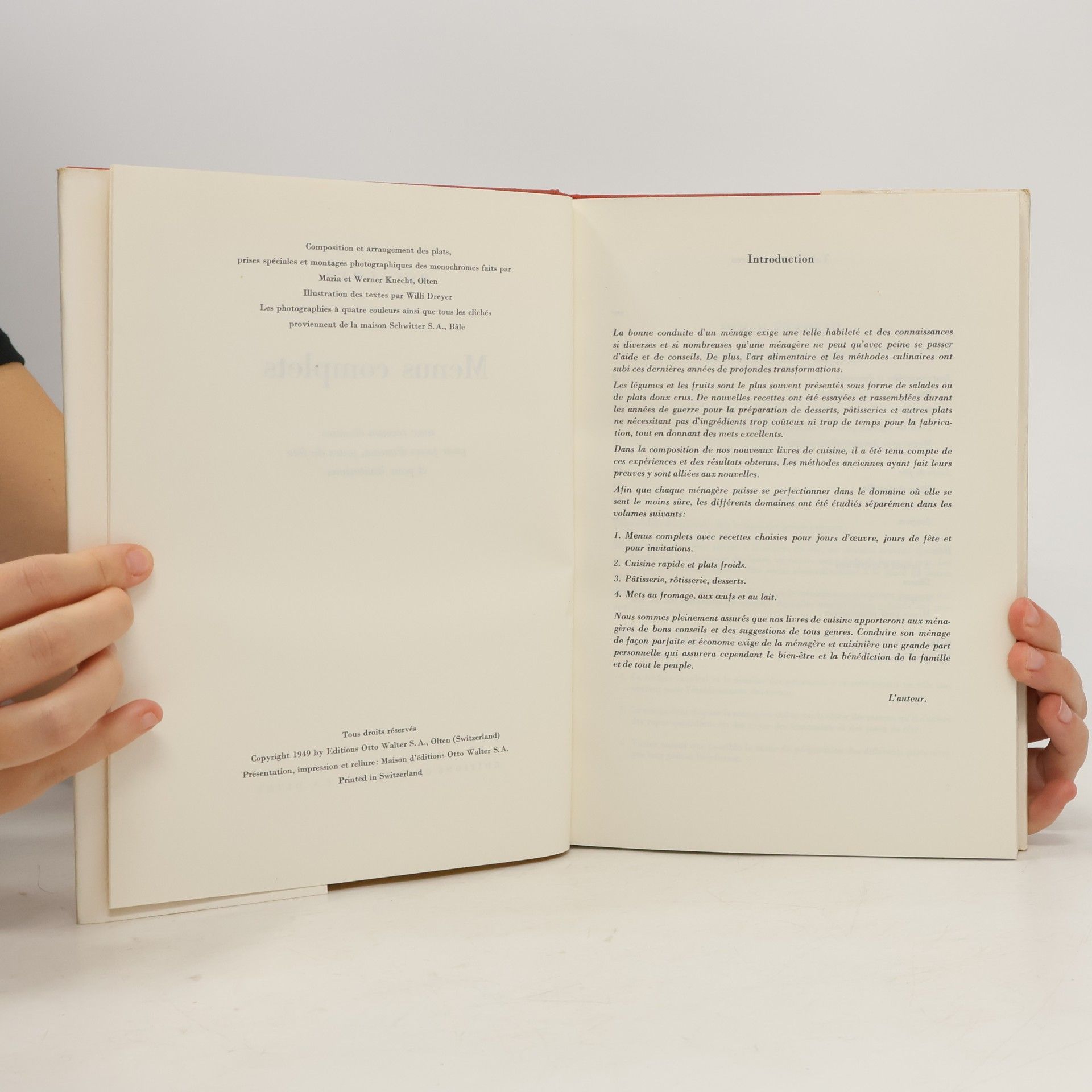 Rosemarie Graf Menus complets