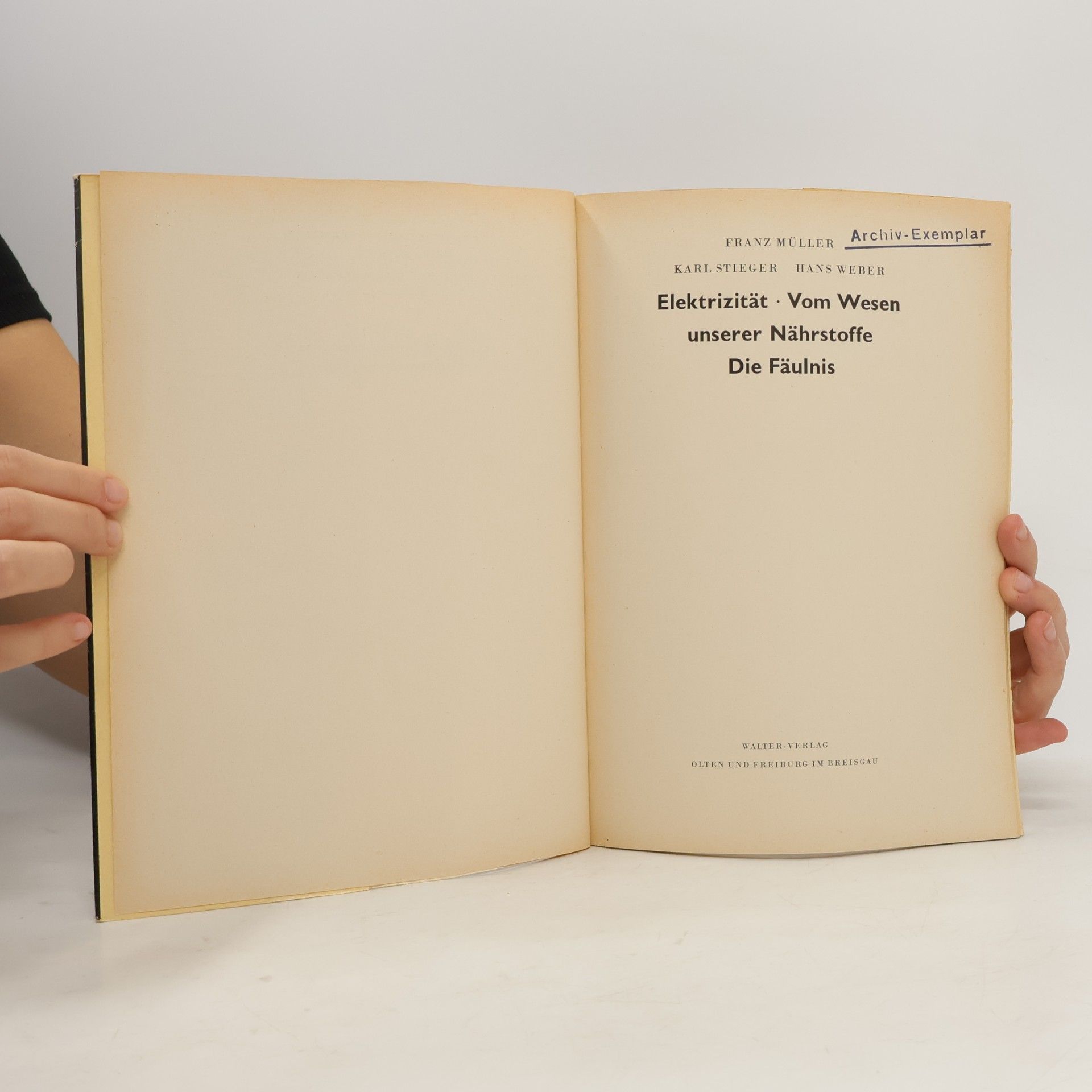 Franz Müller Elektrizität / Vom Wesen unserer Nährstoffe / Die Fäulnis
