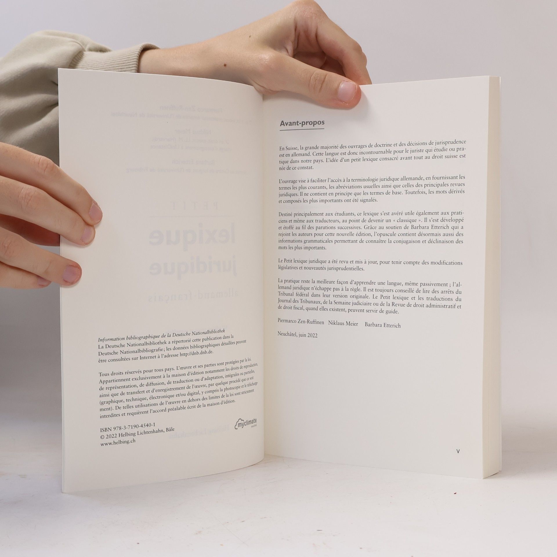 Piermarco Zen-Ruffinen Lexika und Wörterbücher, Rechtssprache - 10: Petit lexique juridique: allemand-français