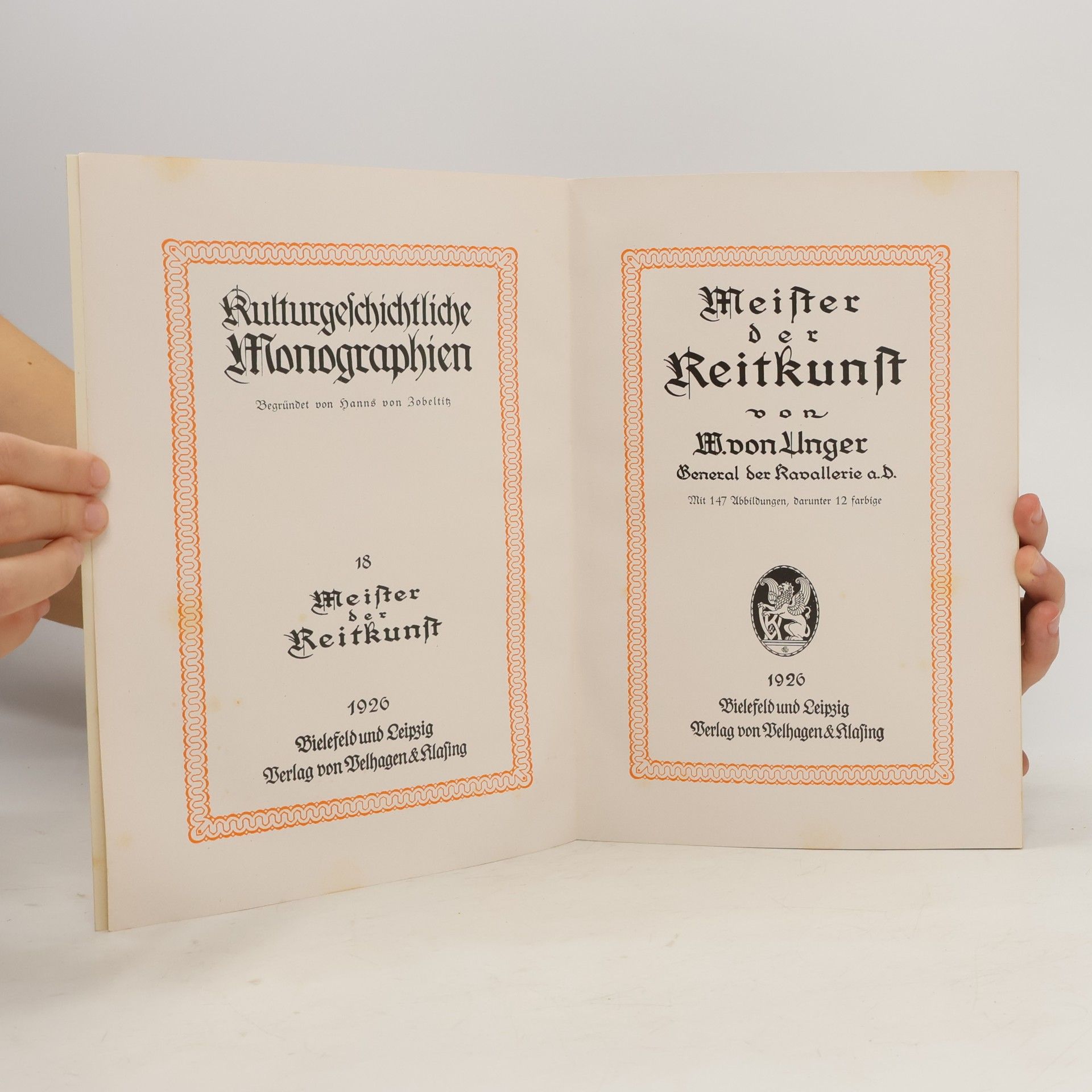W. Von Unger Meister der Reitkunst