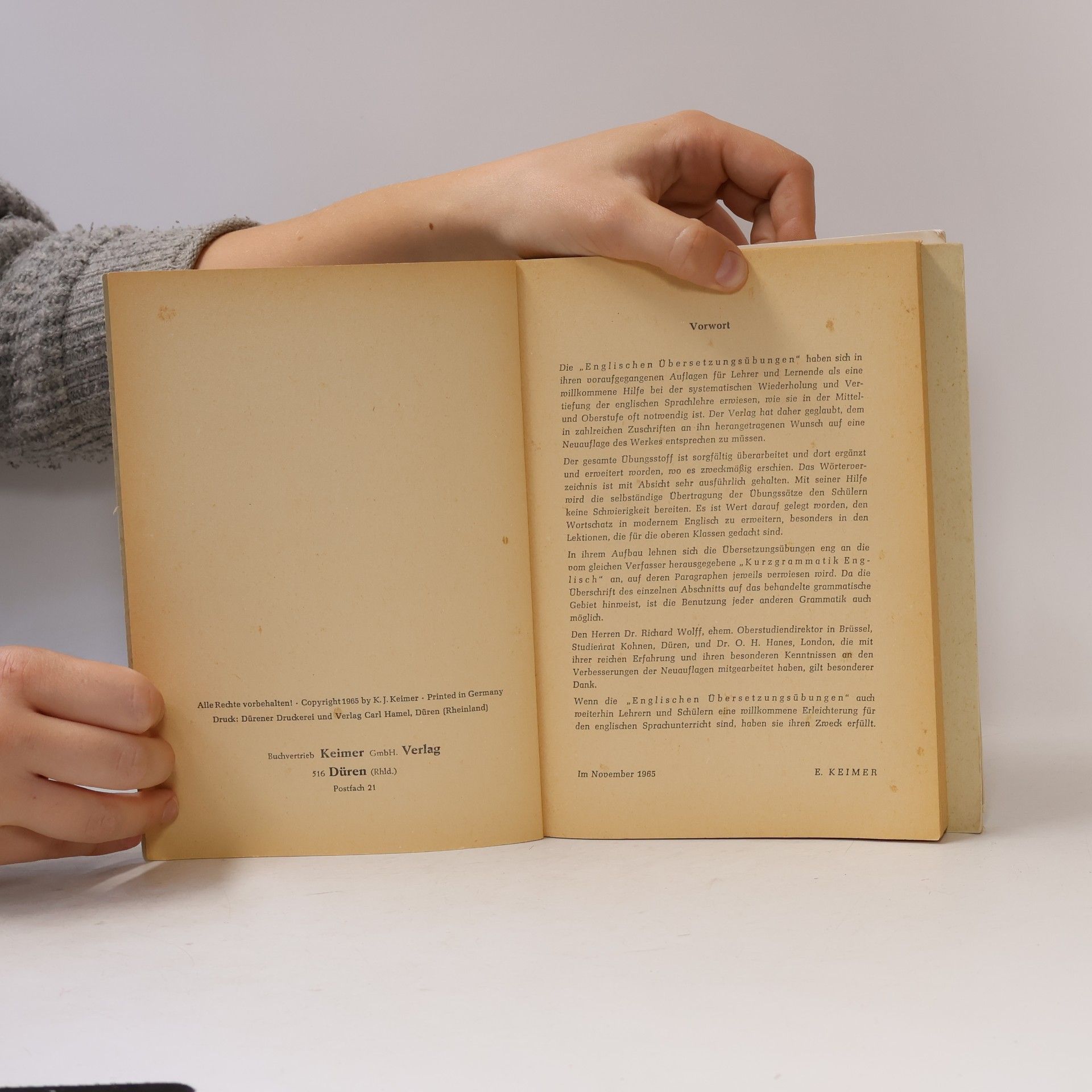 Katharine J. Keimer Englische Übersetzungsübungen