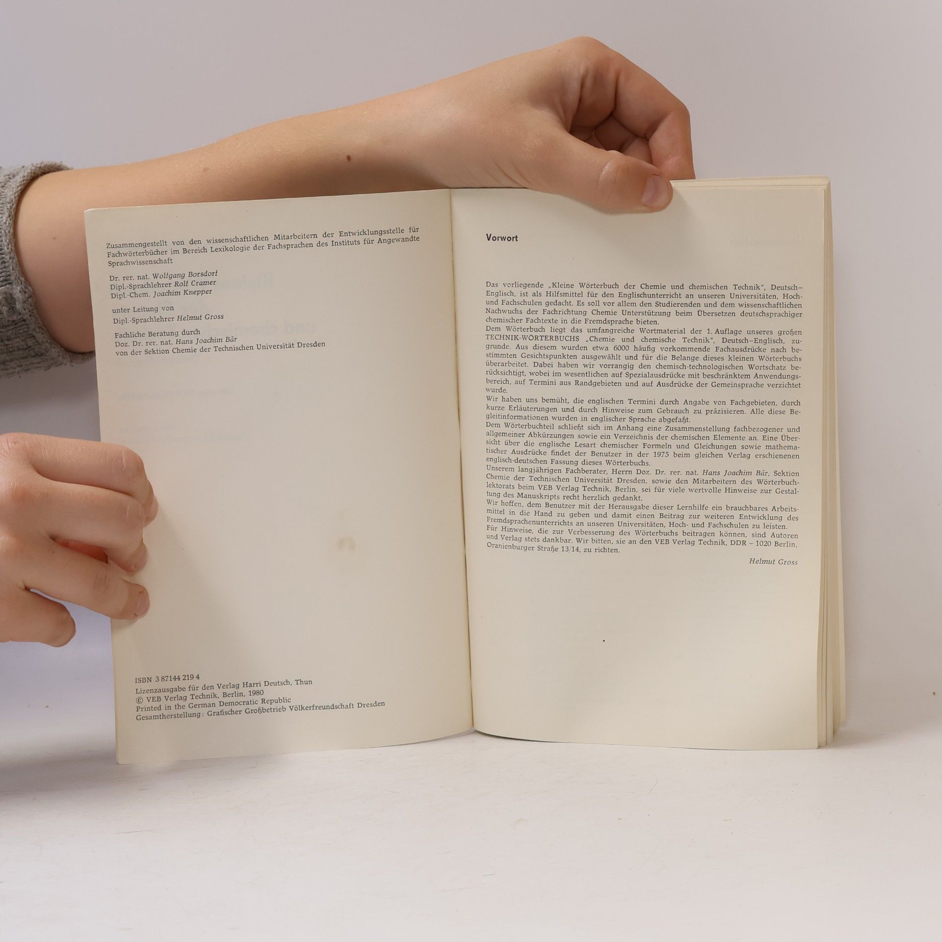 Gross Kleines Wörterbuch der Chemie und chemischen Technik