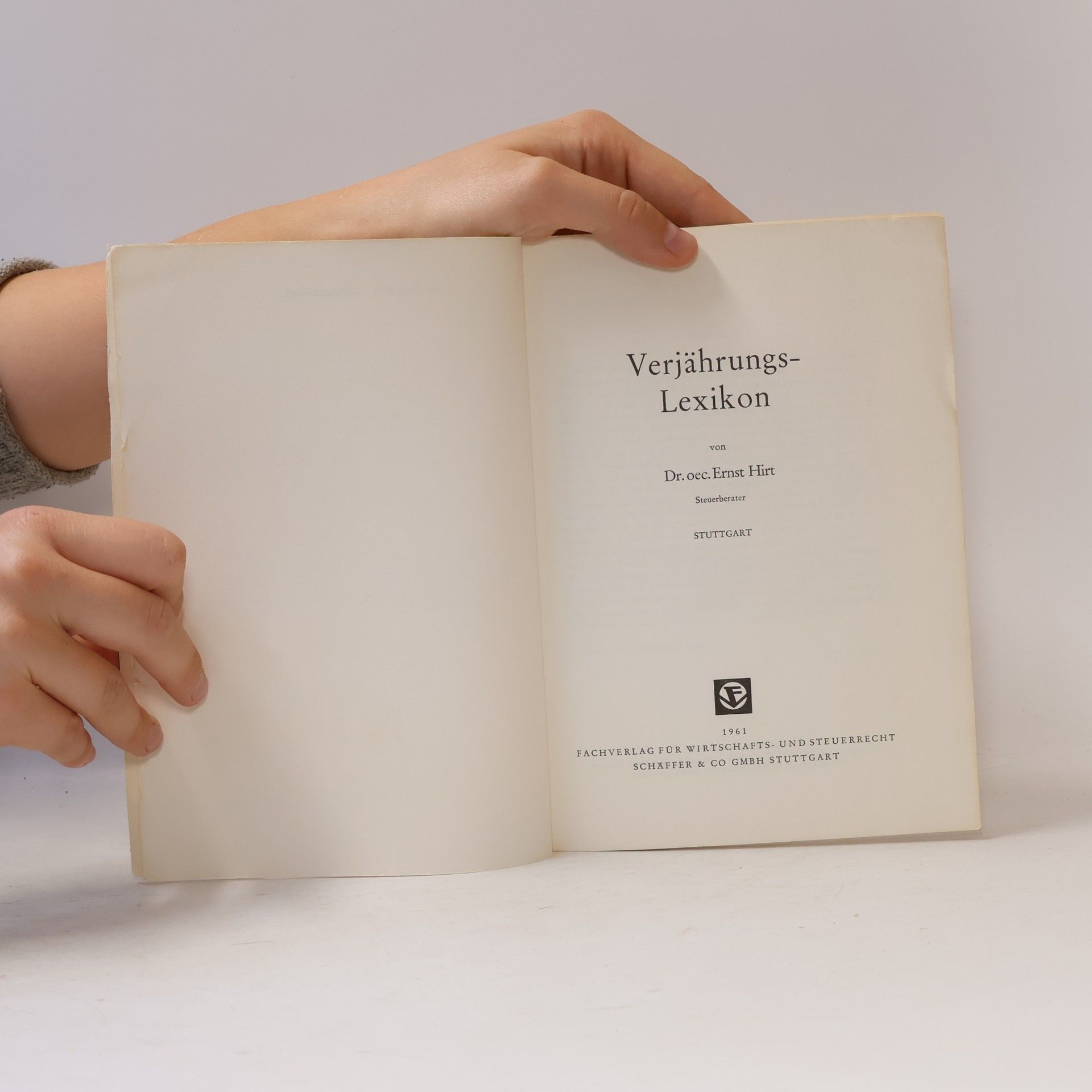 Dr. Ernst Hirt Verjährungs-Lexikon