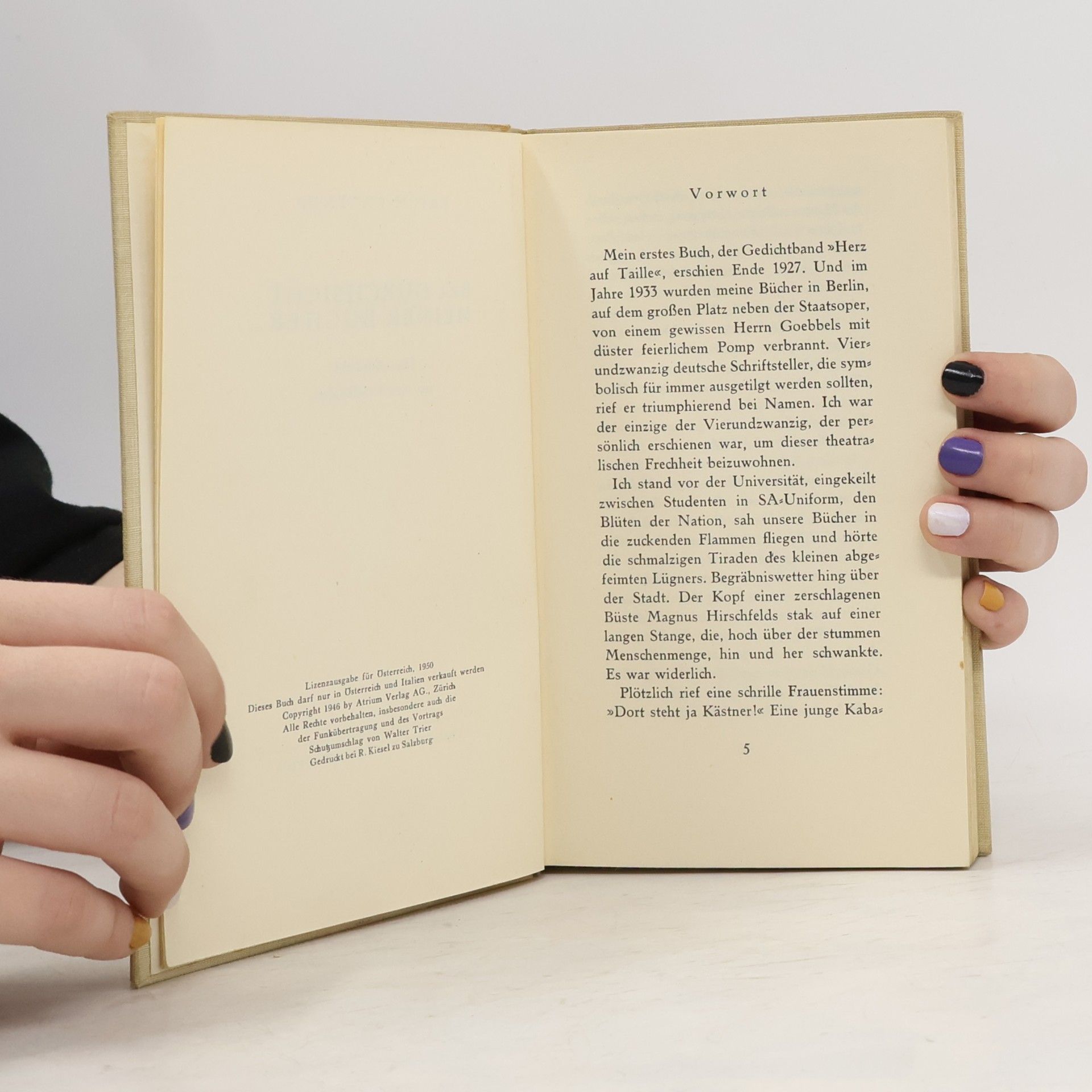 Erich Kästner Bei Durchsicht meiner Bücher