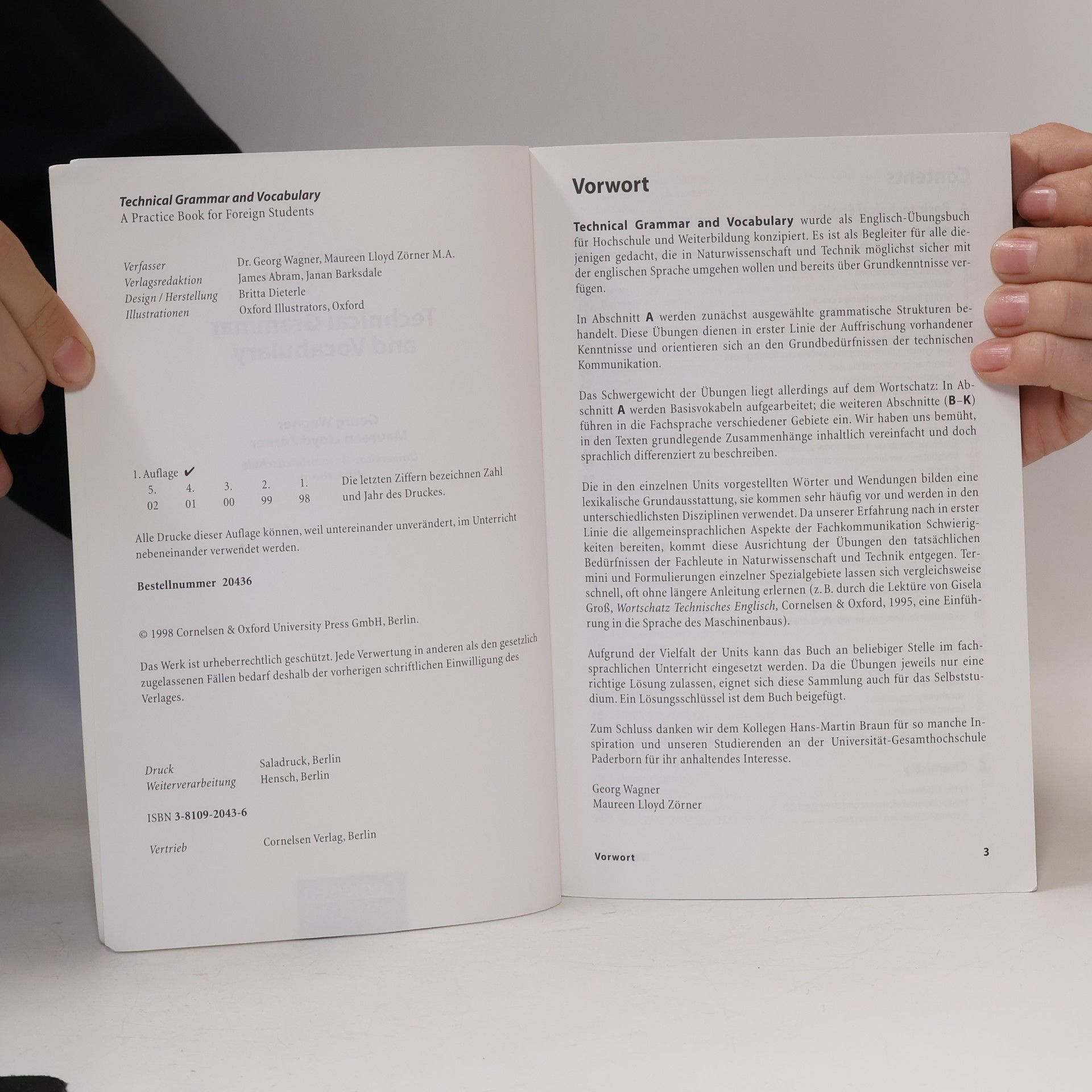 Georg Wagner Technical Grammar and Vocabulary: A Practice Book for Foreign Students