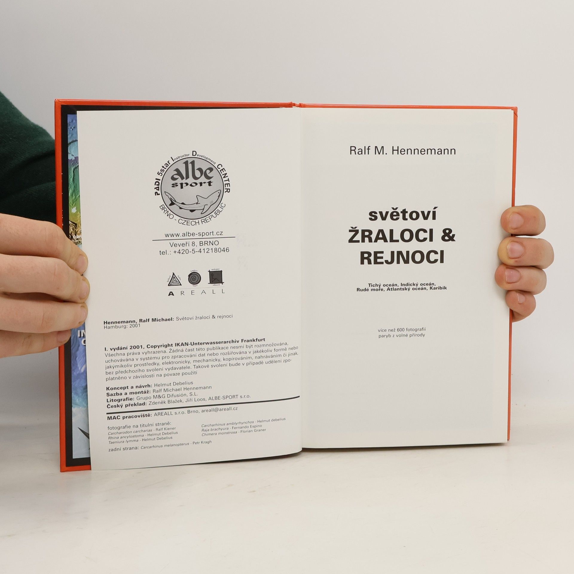 Ralf M. Hennemann Světoví žraloci & rejnoci : Tichý oceán, Indický oceán, Rudé moře, Atlantský oceán, Karibik