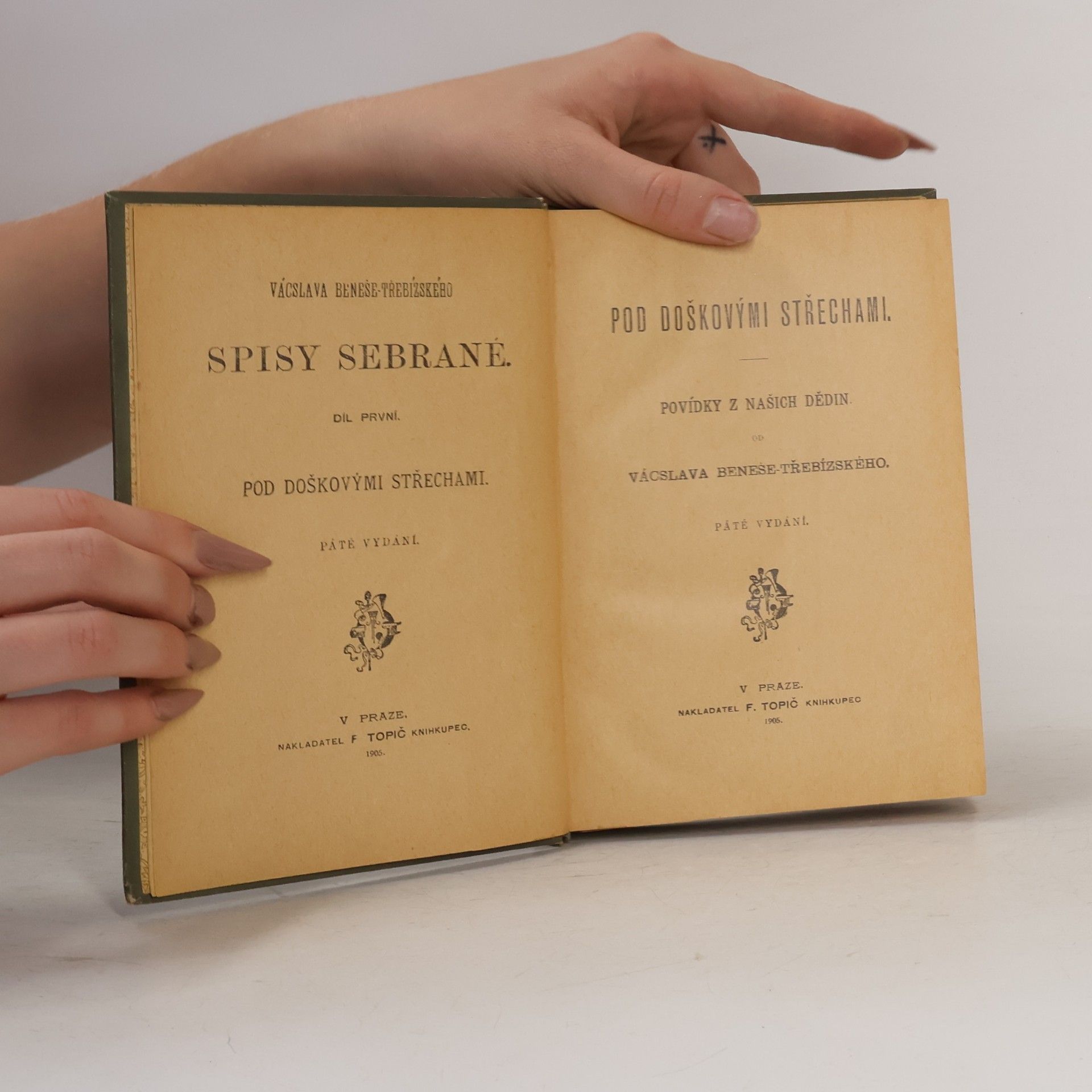 Václav Beneš Třebízský Sebrané spisy I. Pod doškovými střechami