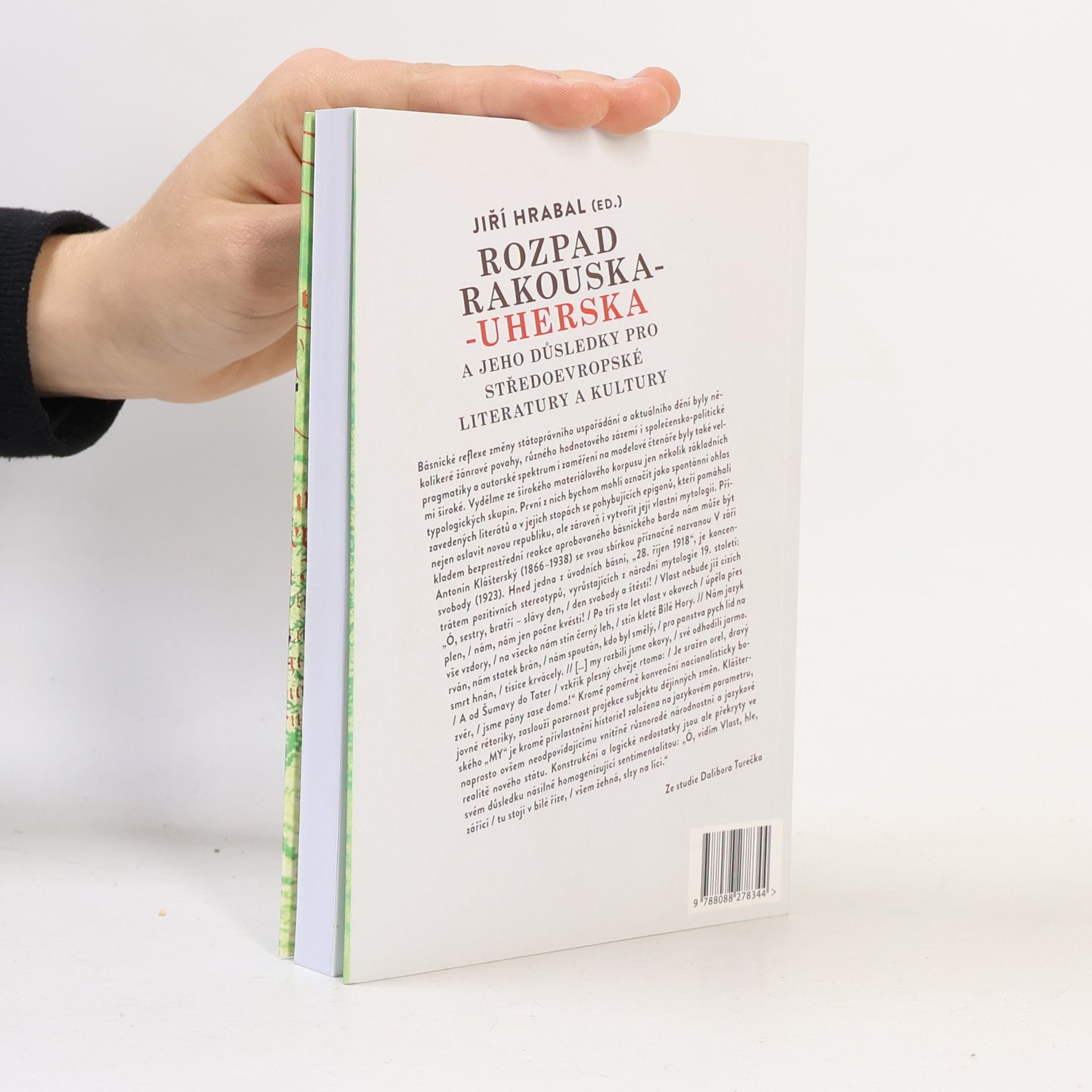 Jiří Hrabal Rozpad Rakouska-Uherska a jeho důsledky pro středoevropské literatury a kultury