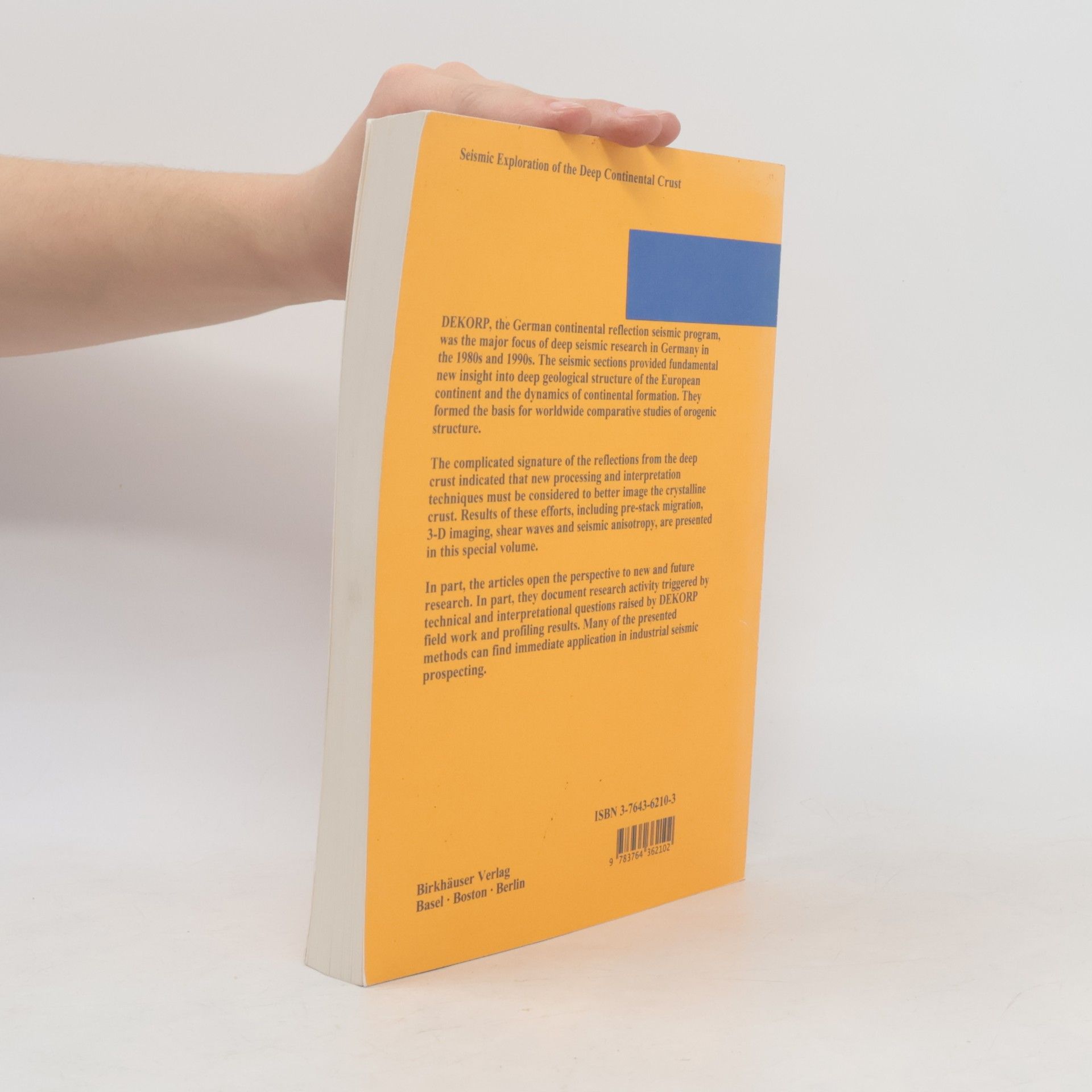 Dirk Gajewski Pageoph Topical Volumes: Seismic Exploration of the Deep Continental Crust