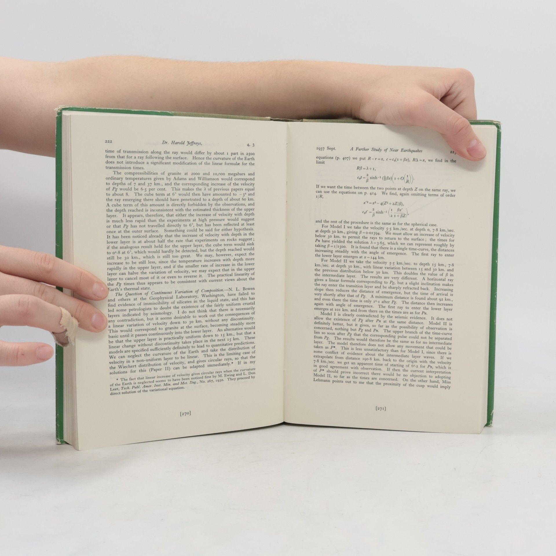 Sir Harold Jeffreys Collected Papers of Sir Harold Jeffreys on Geophysics and Other Sciences