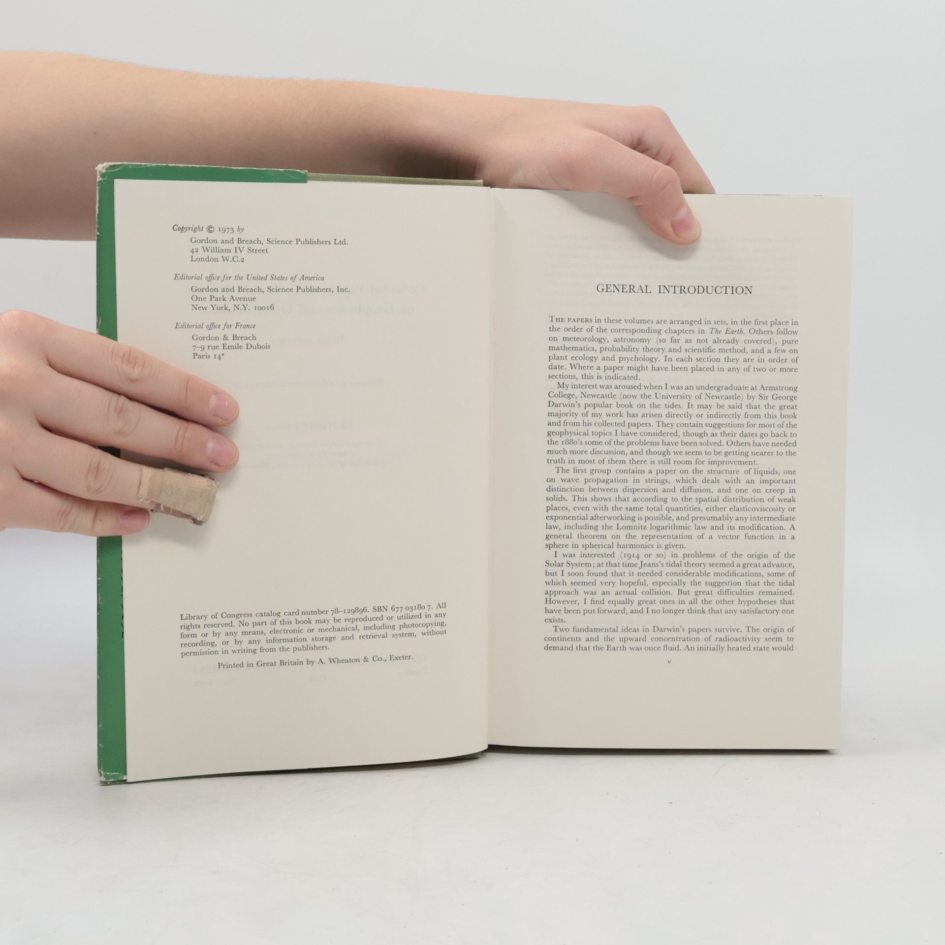Sir Harold Jeffreys Collected Papers of Sir Harold Jeffreys on Geophysics and Other Sciences