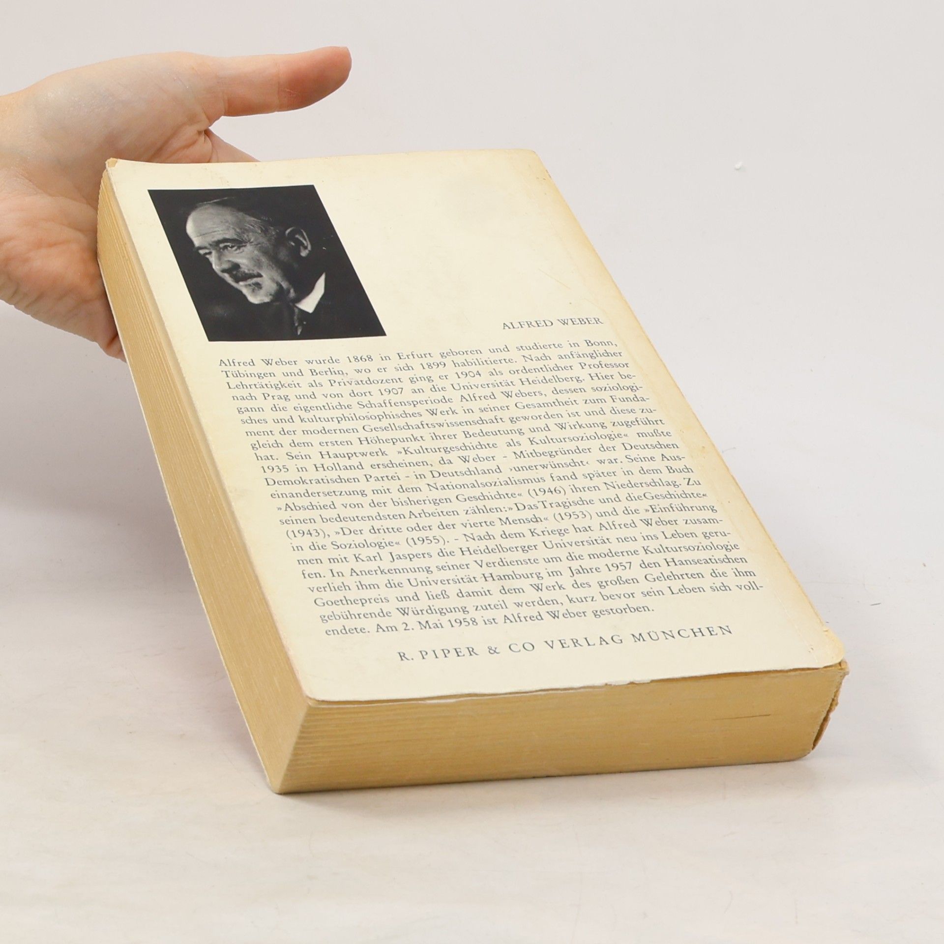 Alfred Weber Kulturgeschichte als Kultursoziologie
