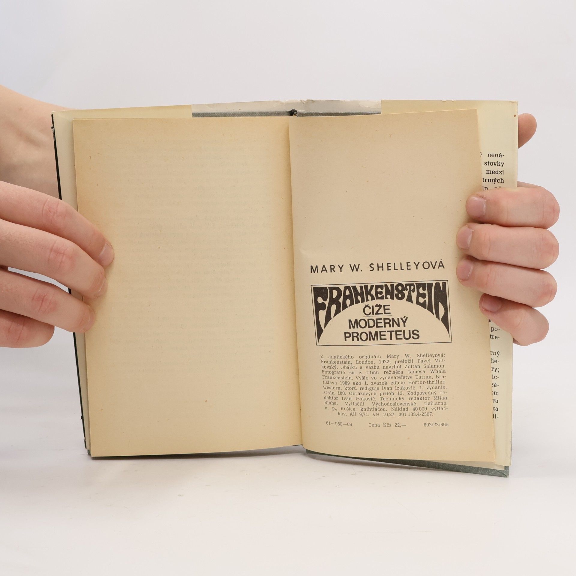 Mary W. Shelley Frankenstein čiže Moderný Prometeus