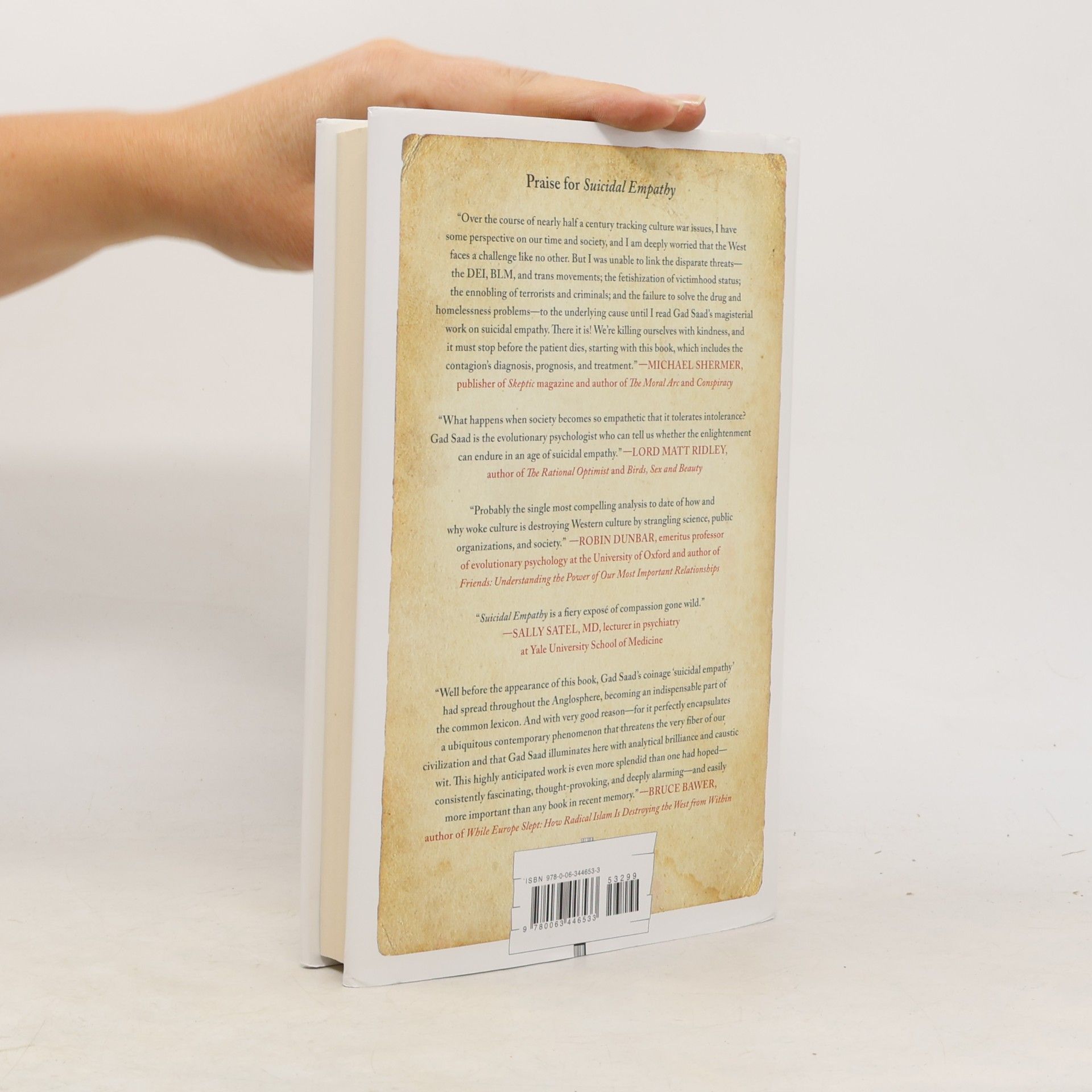 Gad Saad Broadside Books: Suicidal Empathy: Dying to Be Kind