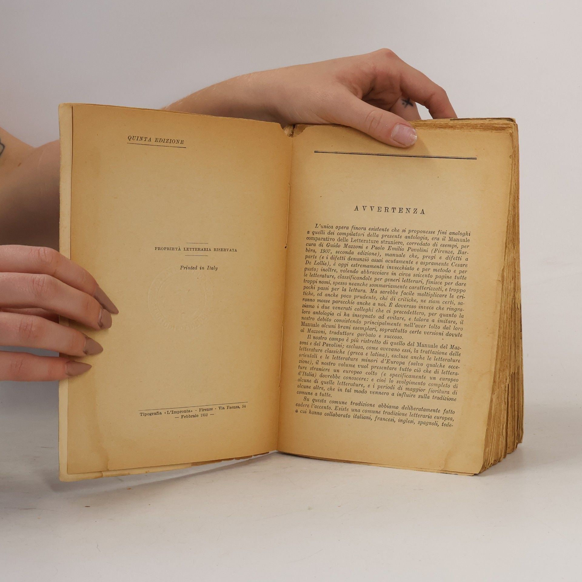 Mario Praz Antologia delle letterature straniere 1