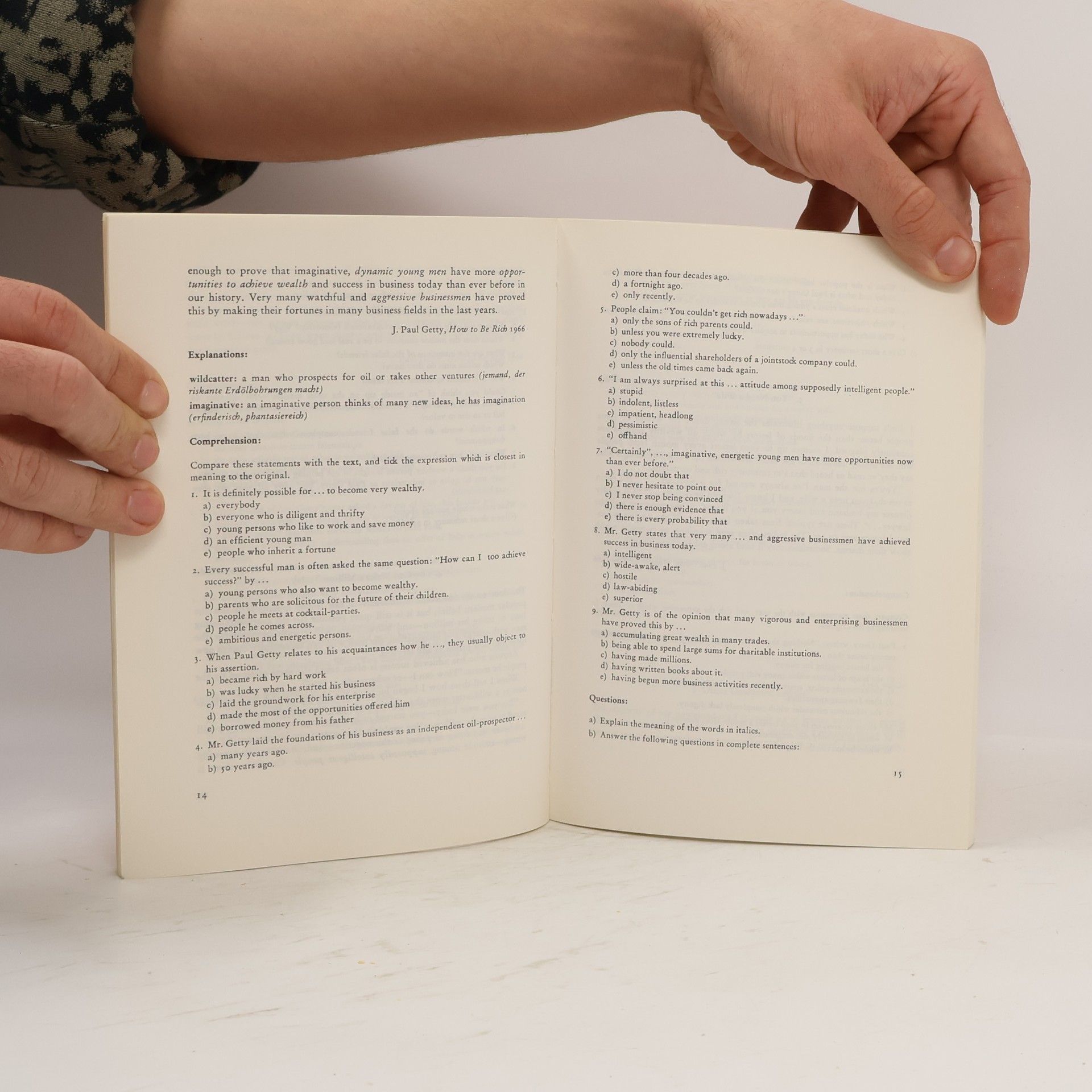 Kurt Jeschick comprehension pieces
