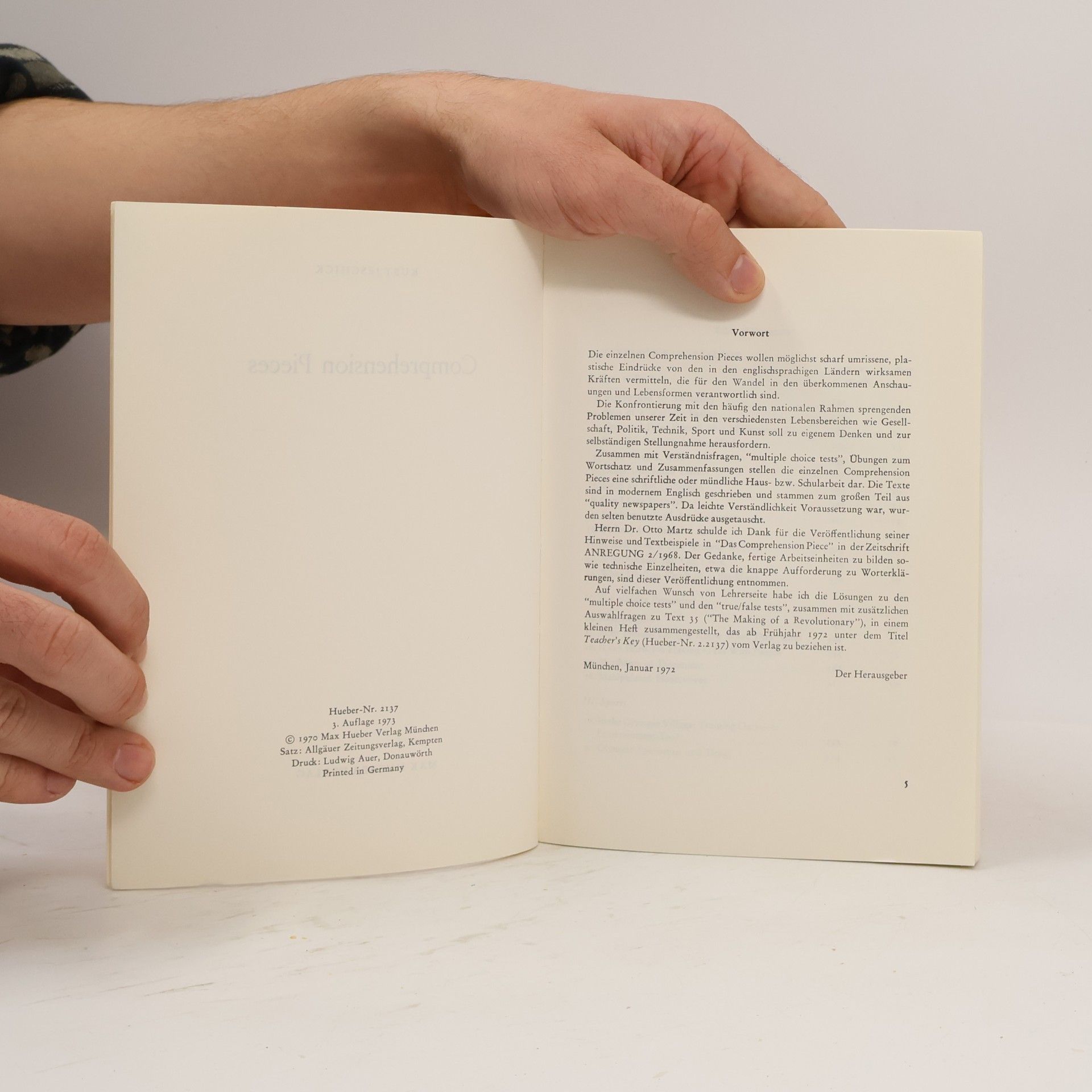 Kurt Jeschick comprehension pieces