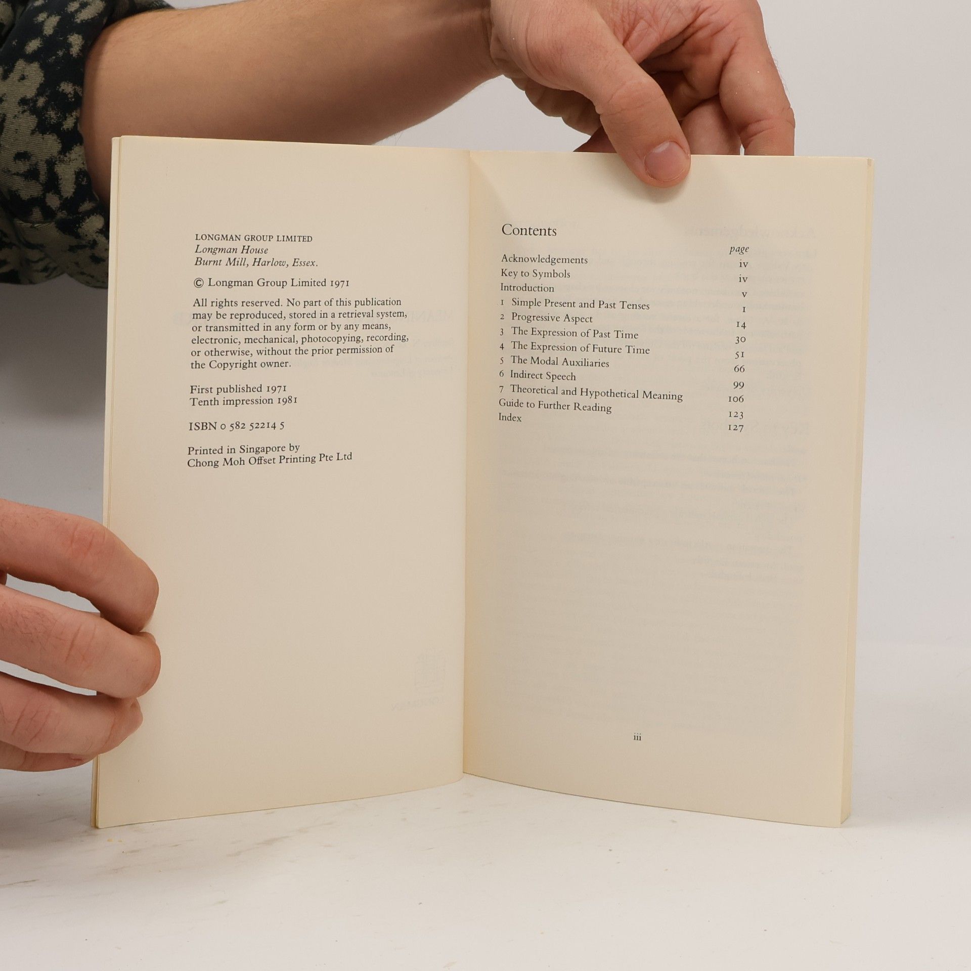 Geoffrey Leech Meaning and the English Verb