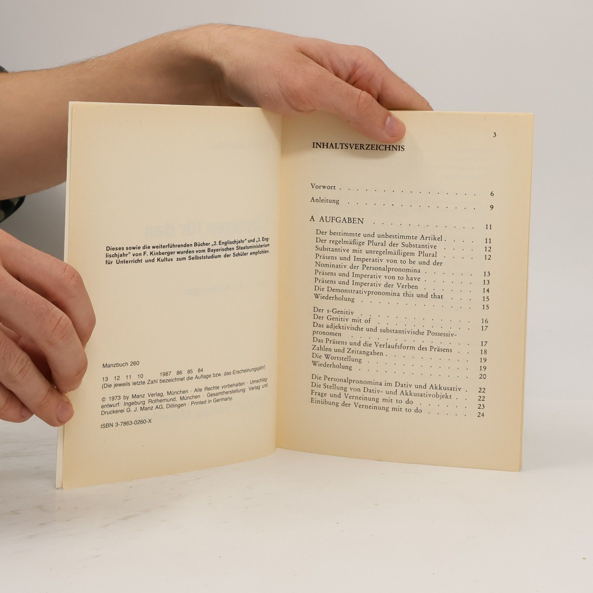 F. Kinberger Englisch 1. Übungsjahr