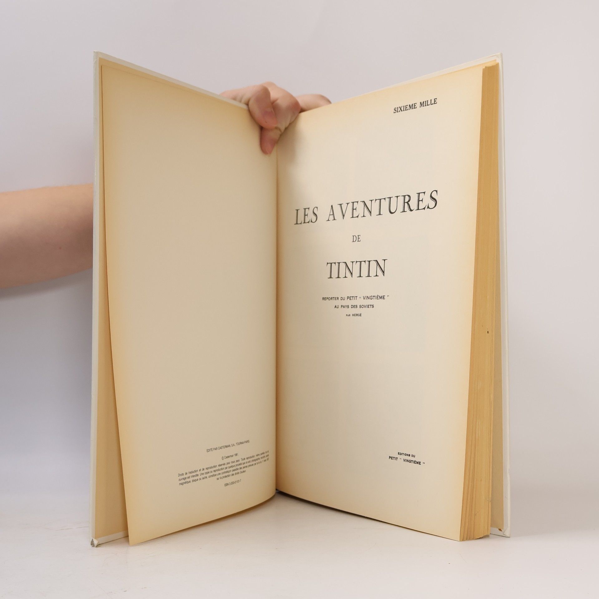 Hergé Les aventures de Tintin, reporter du Petit "vingtieme" au pays des Soviets