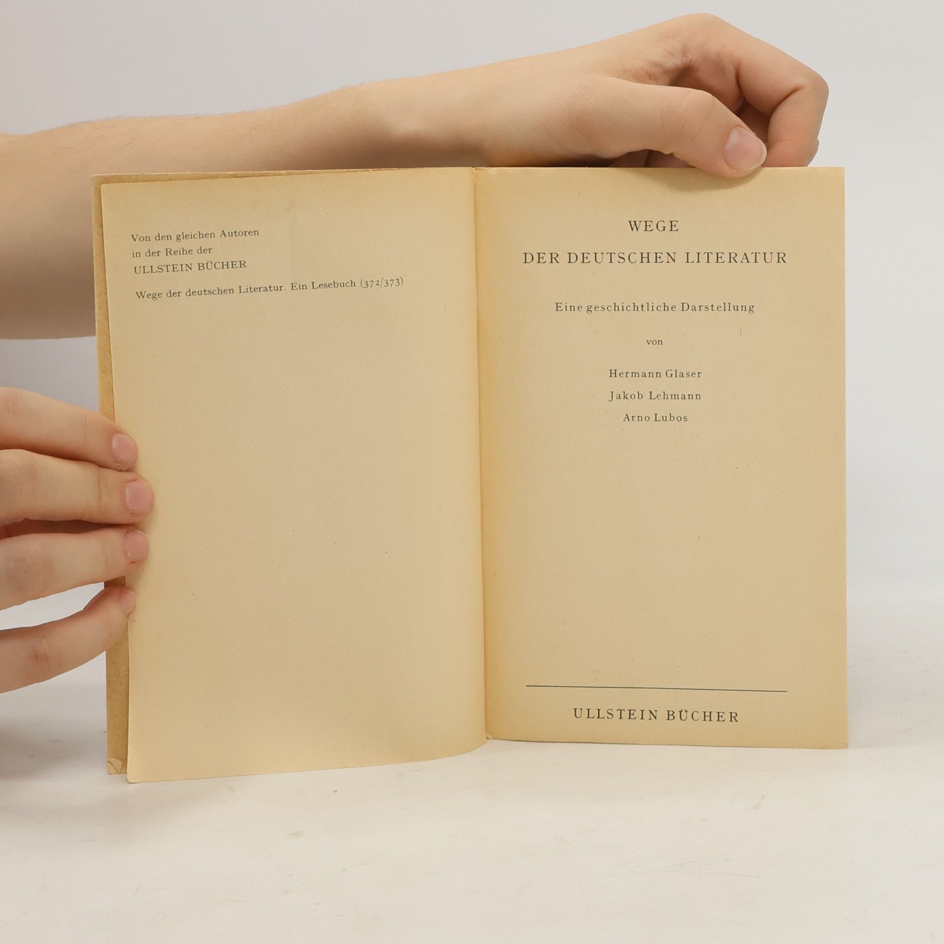 Hermann Glaser Wege der deutschen Literatur
