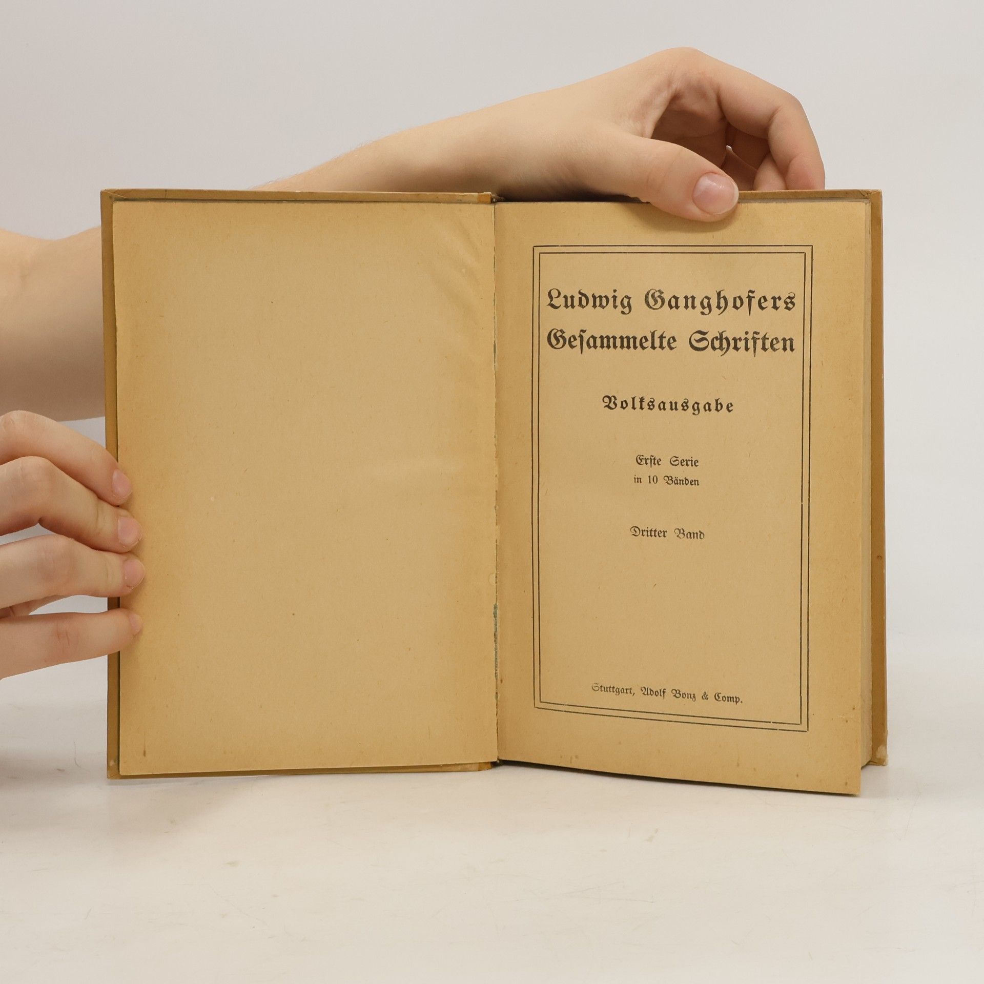 Ludwig Ganghofer Gesammelte Schriften. Erste Serie. Band 3-4