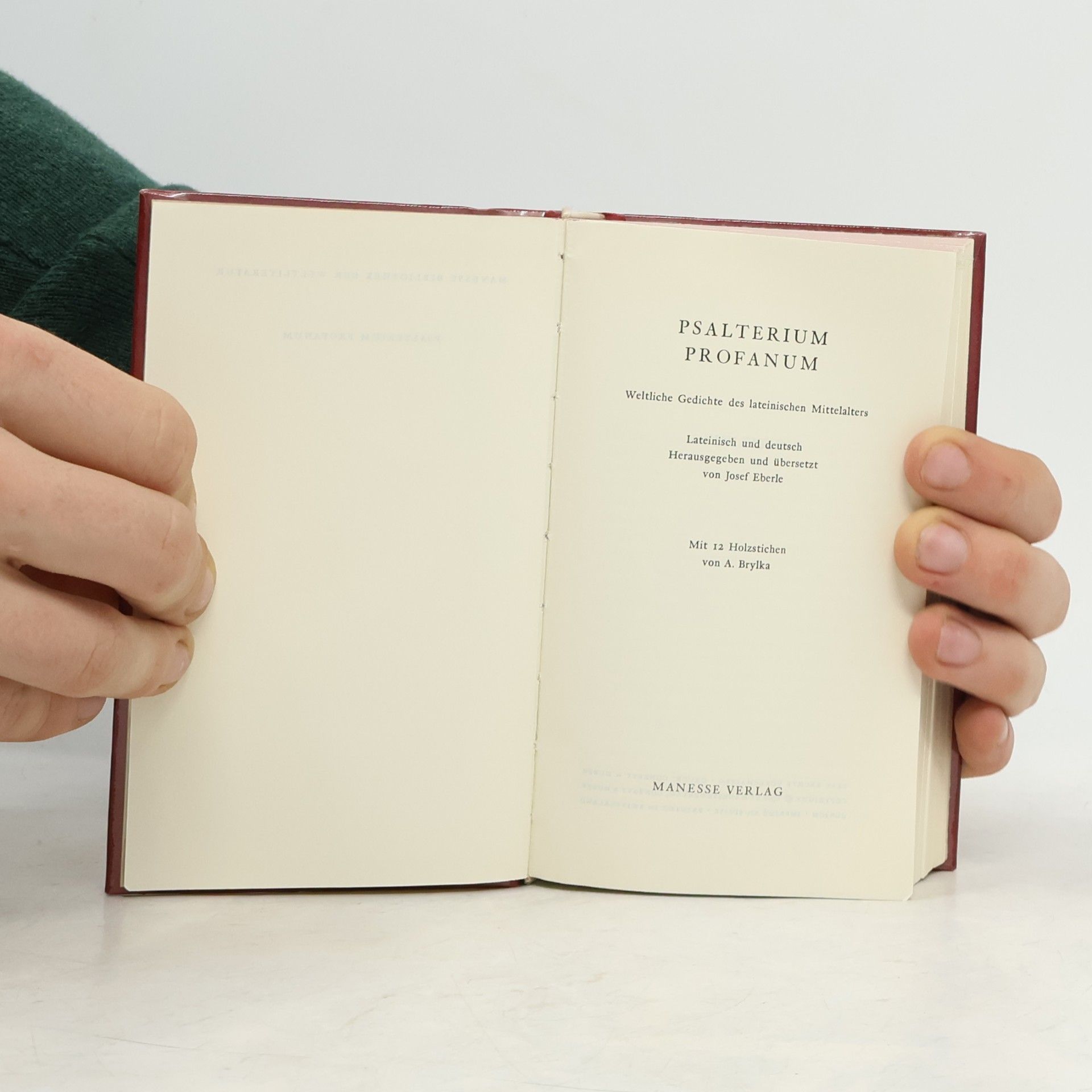 Josef Eberle Psalterium profanum. Weltliche Gedichte des lateinischen Mittelalters