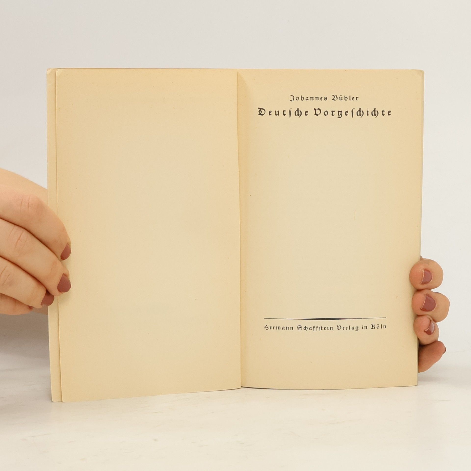 Johannes Bühler Deutsche Vorgeschichte