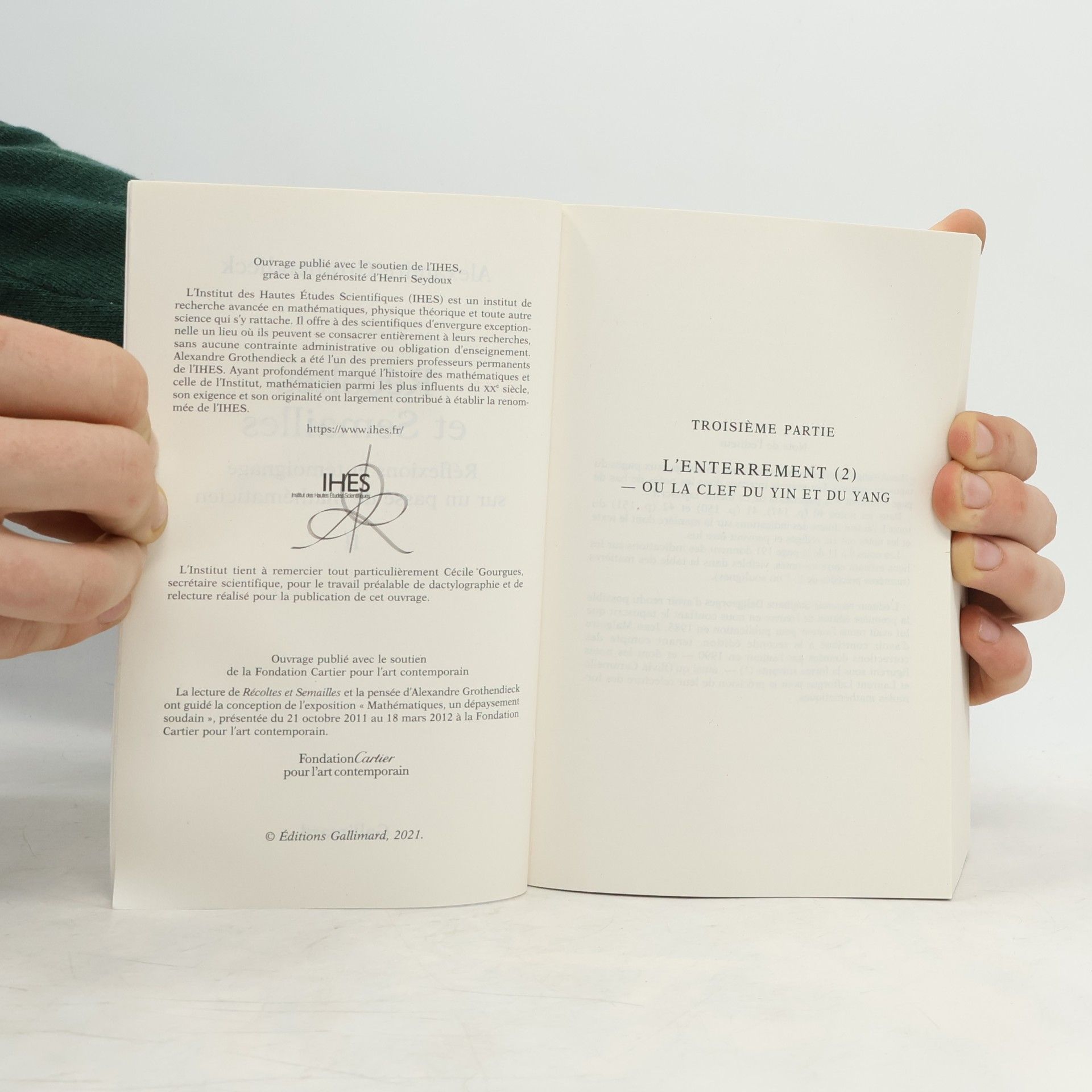 Alexandre Grothendieck Récoltes et Semailles