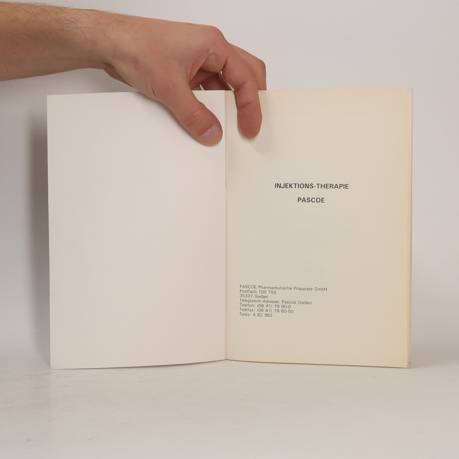 Various authors Injektions-Therapie Pascoe