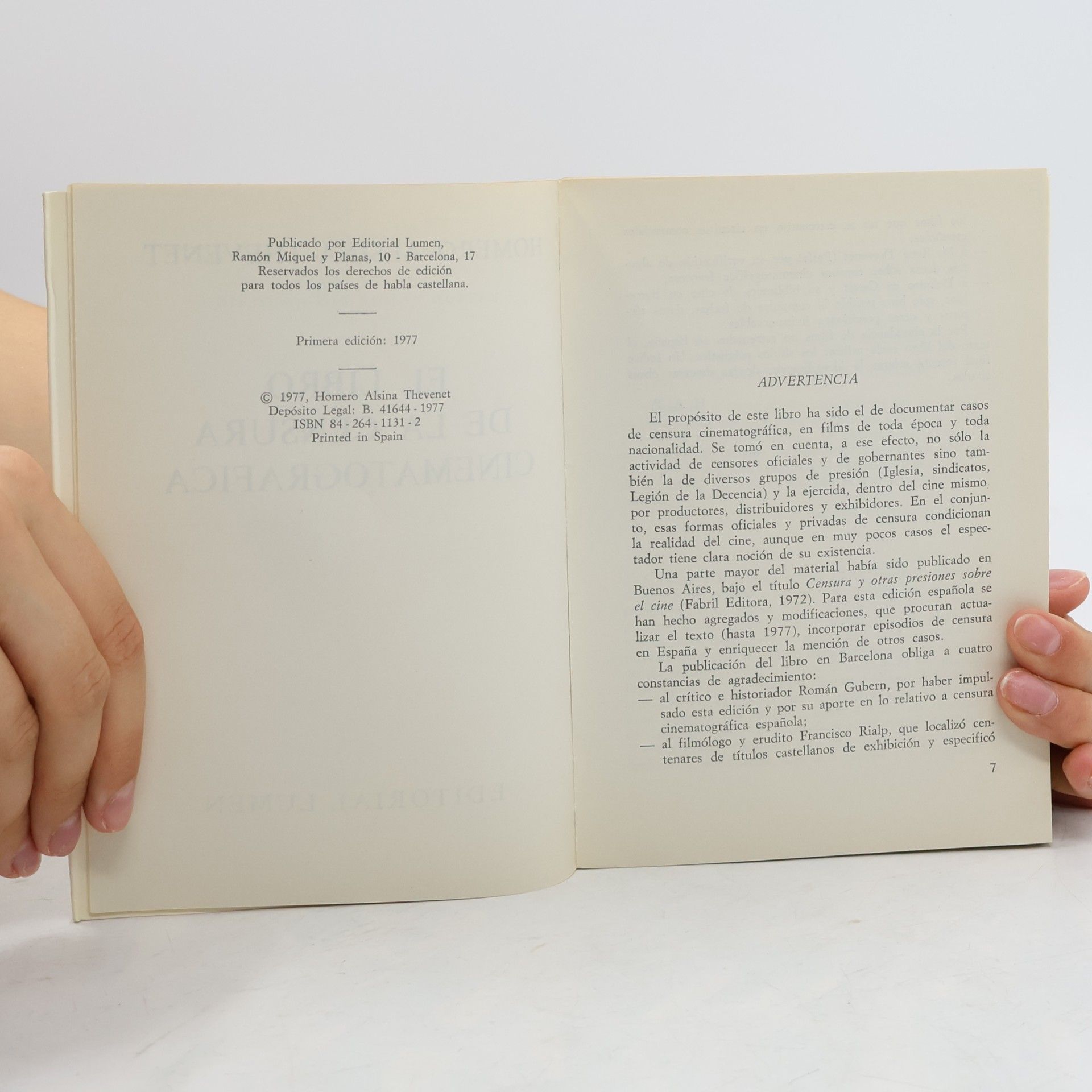 Homero Alsina Thevenet Palabra en el tiempo - 131: El libro de la censura cinematográfica