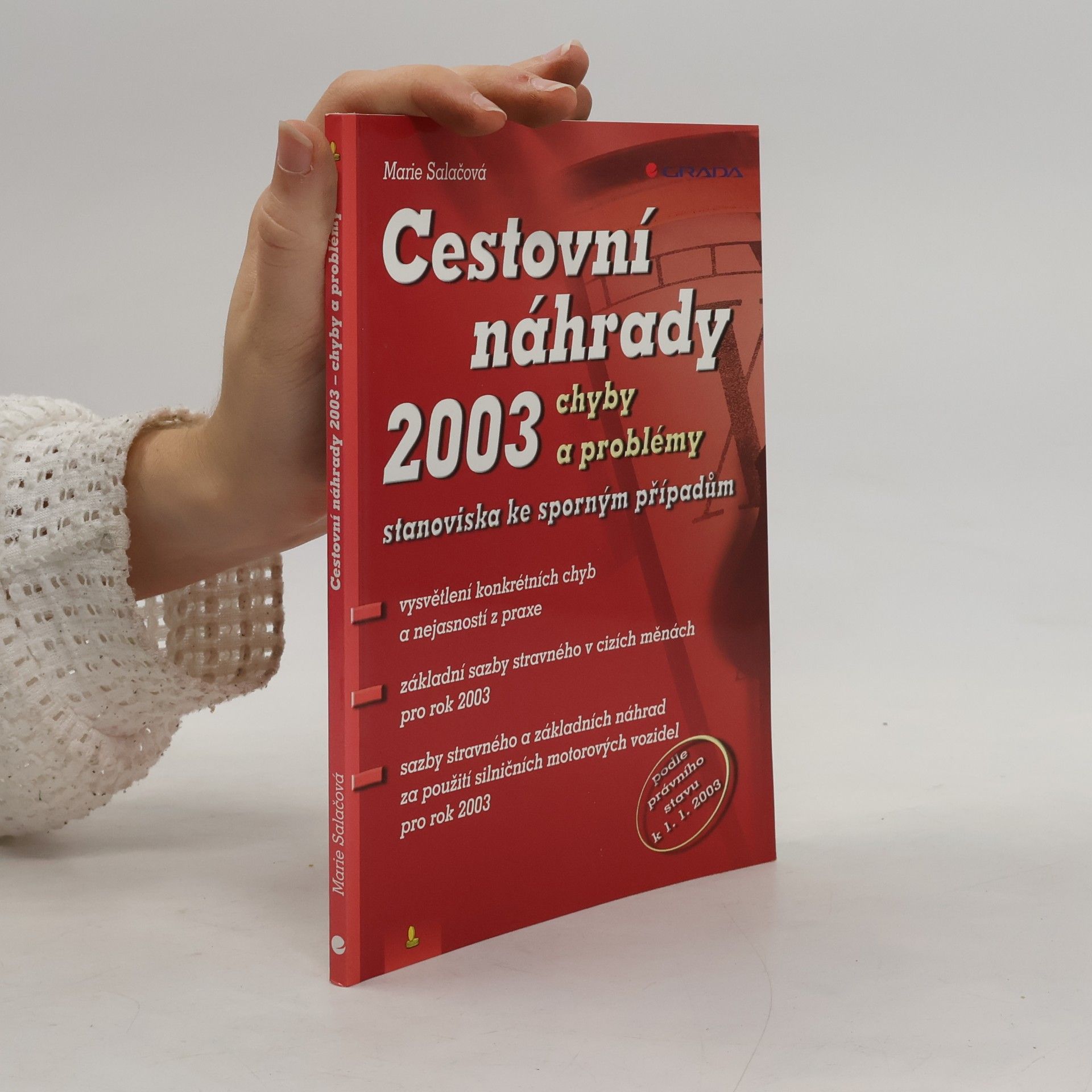 Marie Salačová Cestovní náhrady 2003