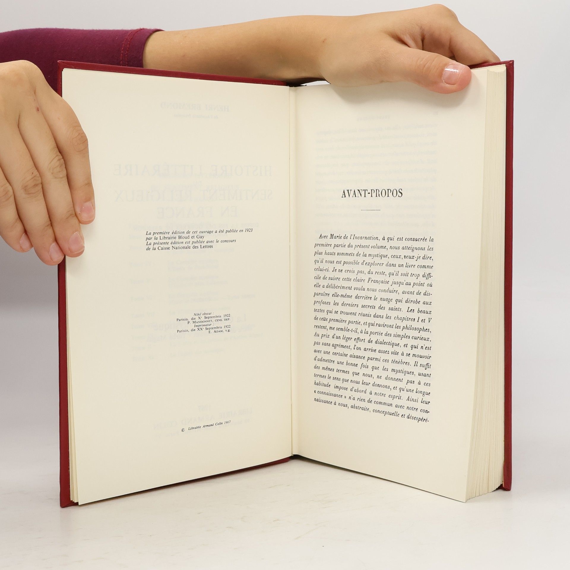 Autorenkollektiv HISTOIRE LITTÉRAIRE DU SENTIMENT RELIGIEUX EN FRANCE