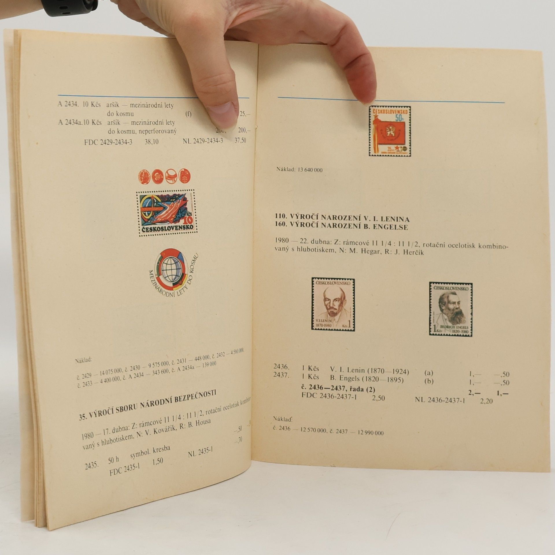 Kolektiv autorů Katalog poštovních známek. Československo 1980
