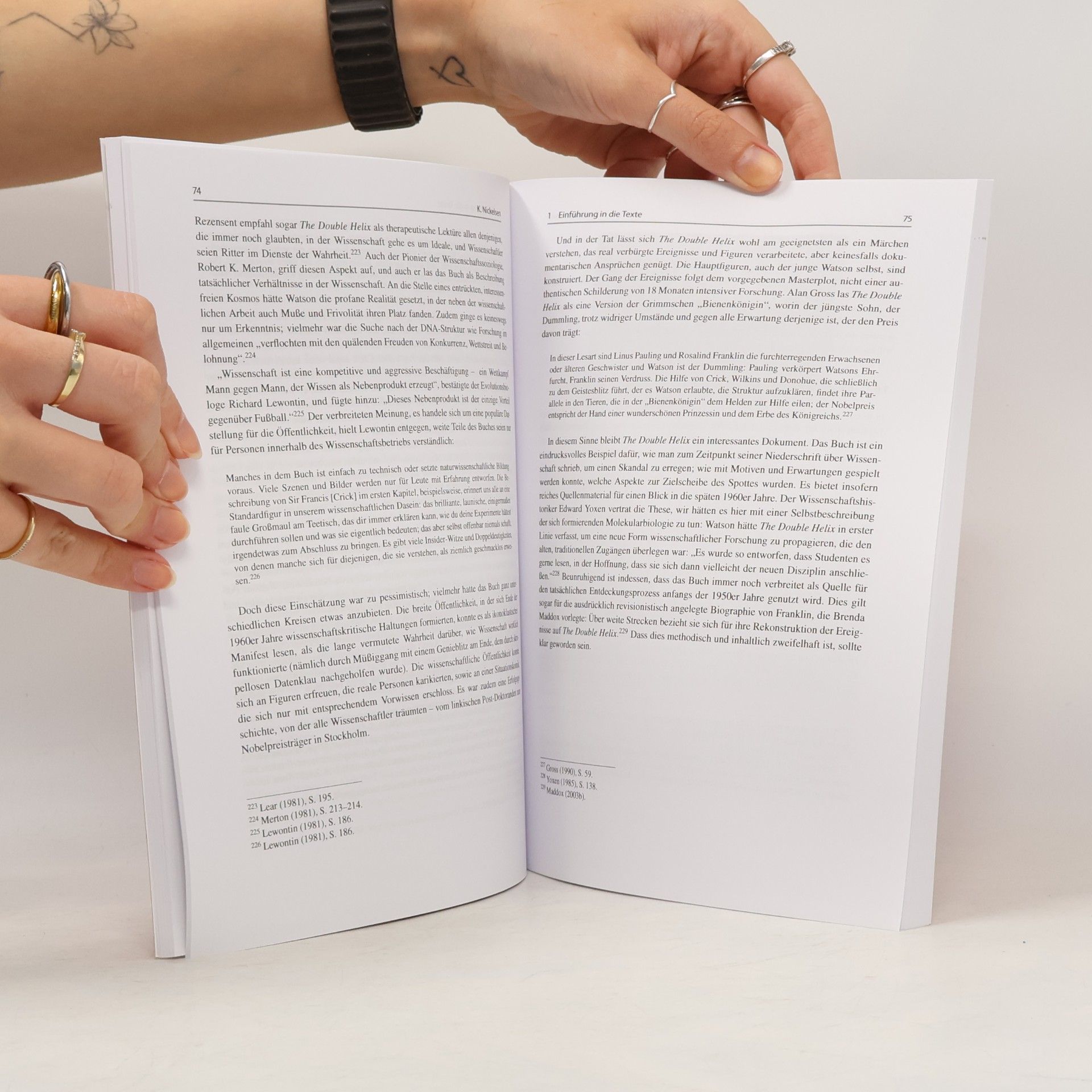 Kärin Nickelsen Klassische Texte der Wissenschaft: Die Entdeckung der Doppelhelix