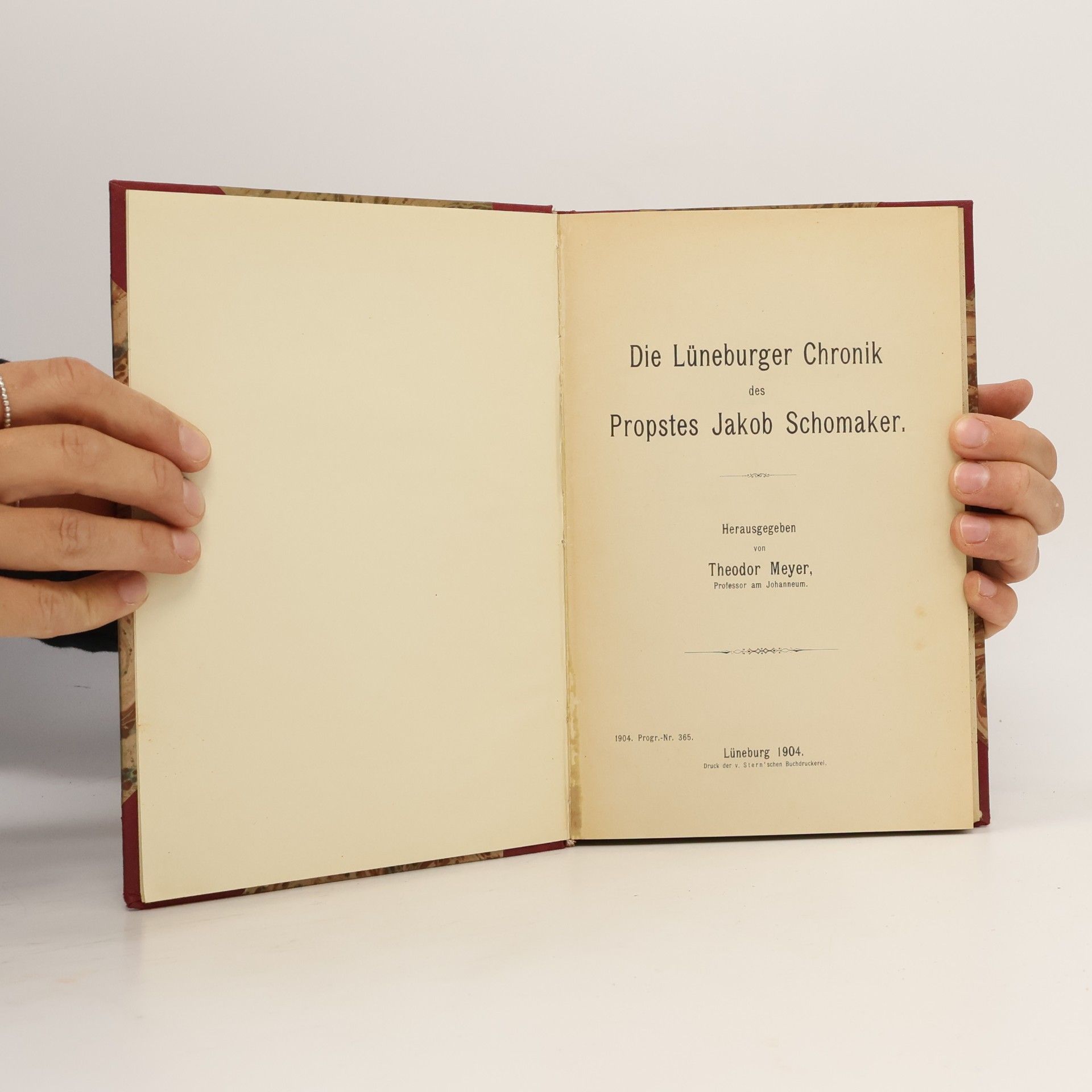 Jakob Schomaker Die Lüneburger Chronik des Propstes Jakob Schomaker