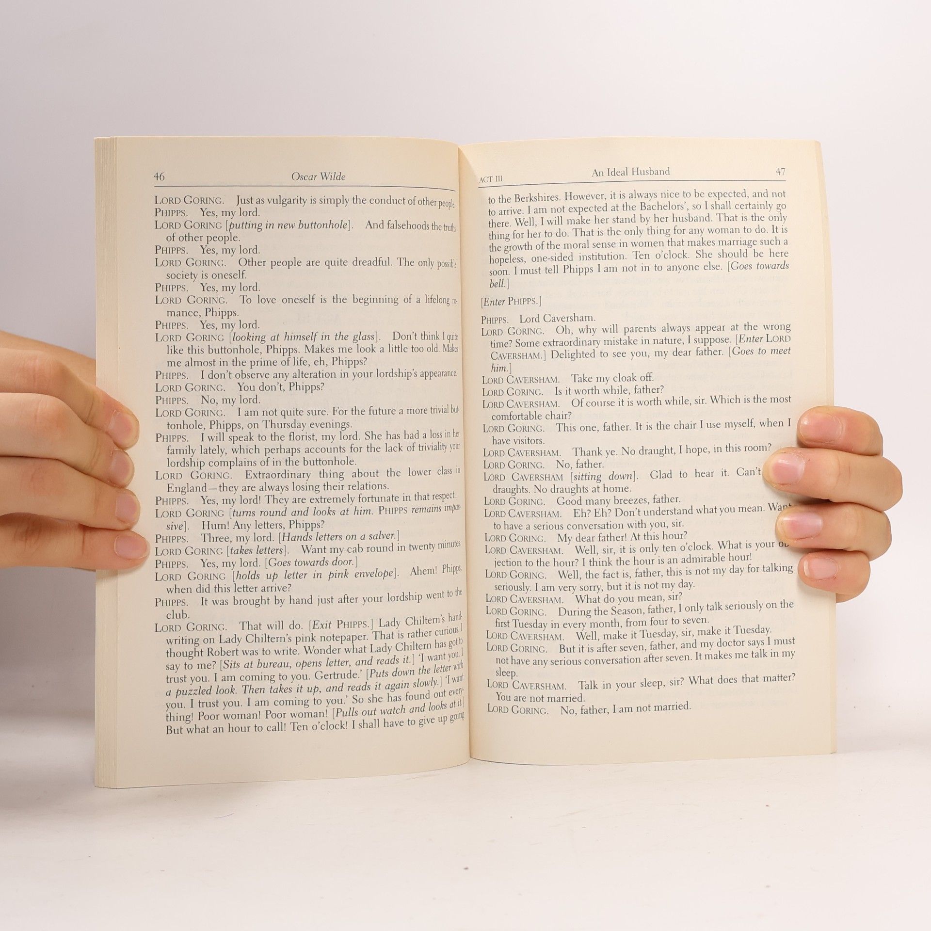 Oscar Wilde Ideal Husband. Ein idealer Ehemann, englische Ausgabe